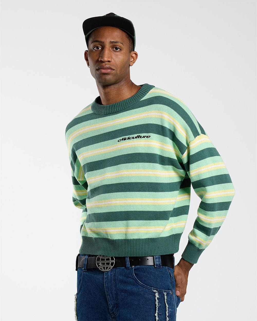 CASINO STRIPES KNIT PALE JADE - COLD CULTURE