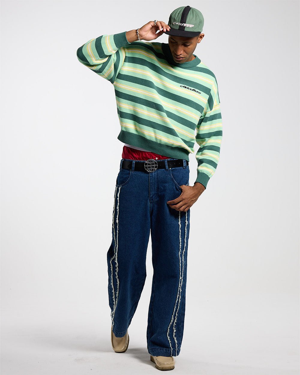 CASINO STRIPES KNIT PALE JADE - COLD CULTURE