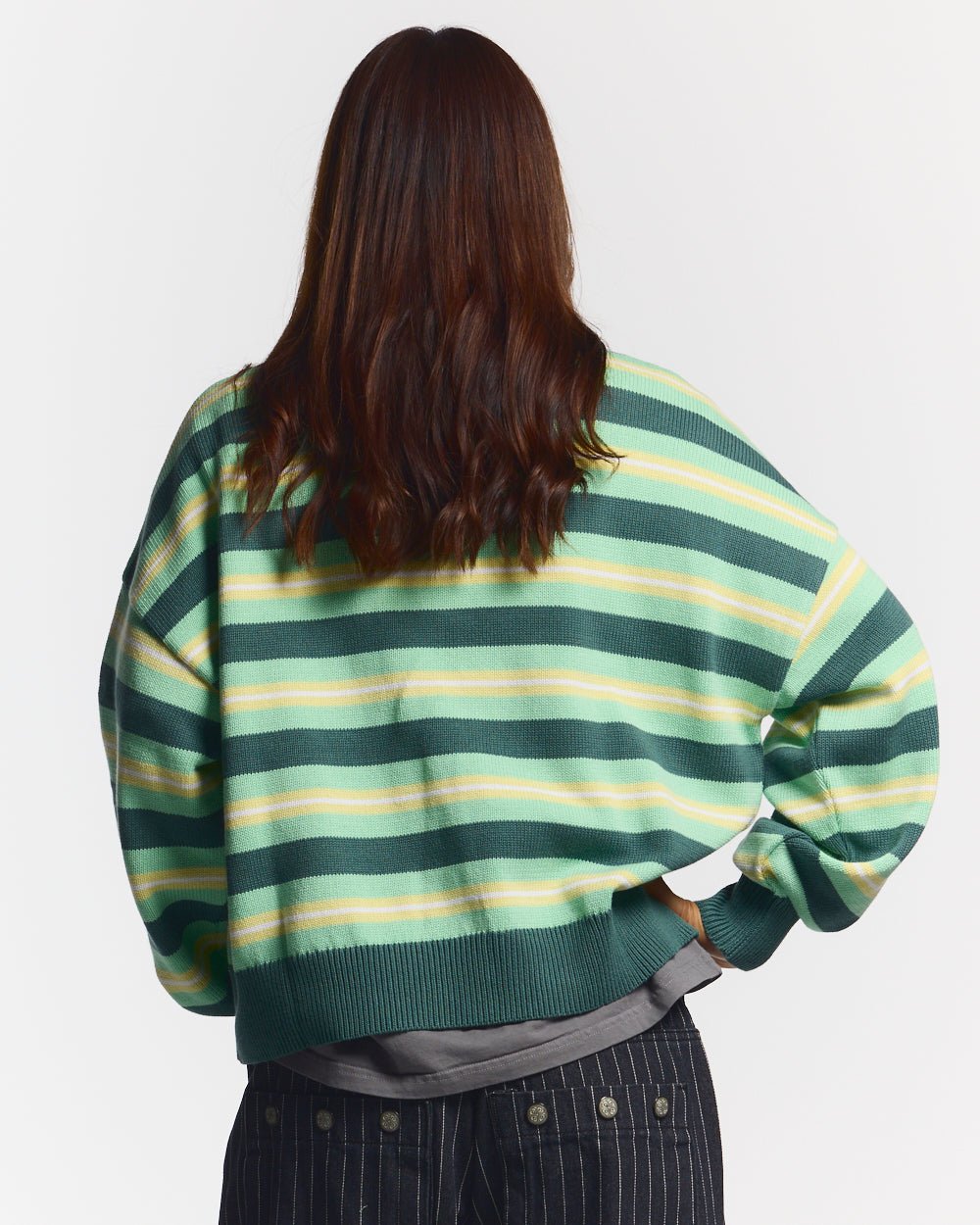 CASINO STRIPES KNIT PALE JADE - COLD CULTURE
