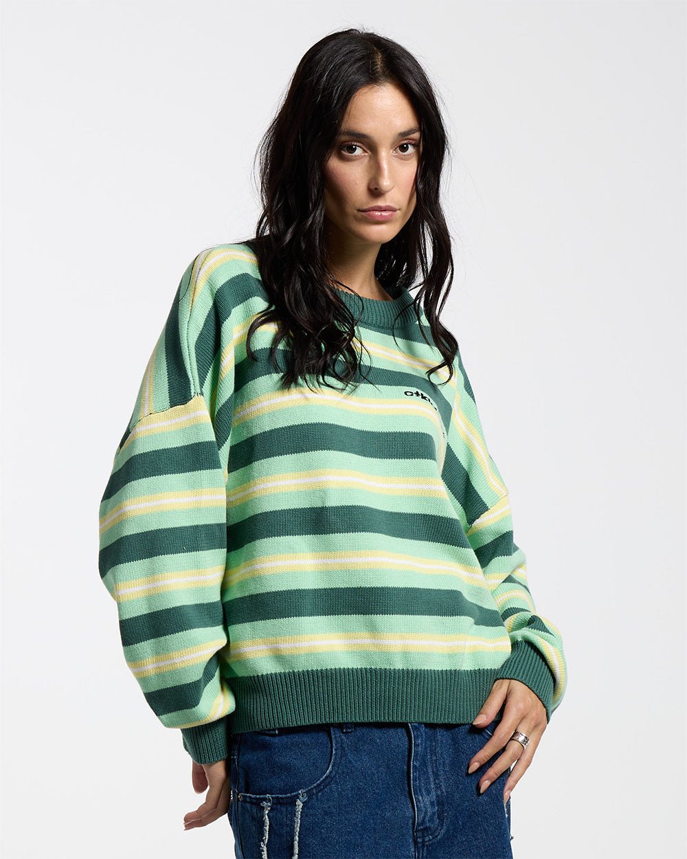 CASINO STRIPES KNIT PALE JADE - COLD CULTURE