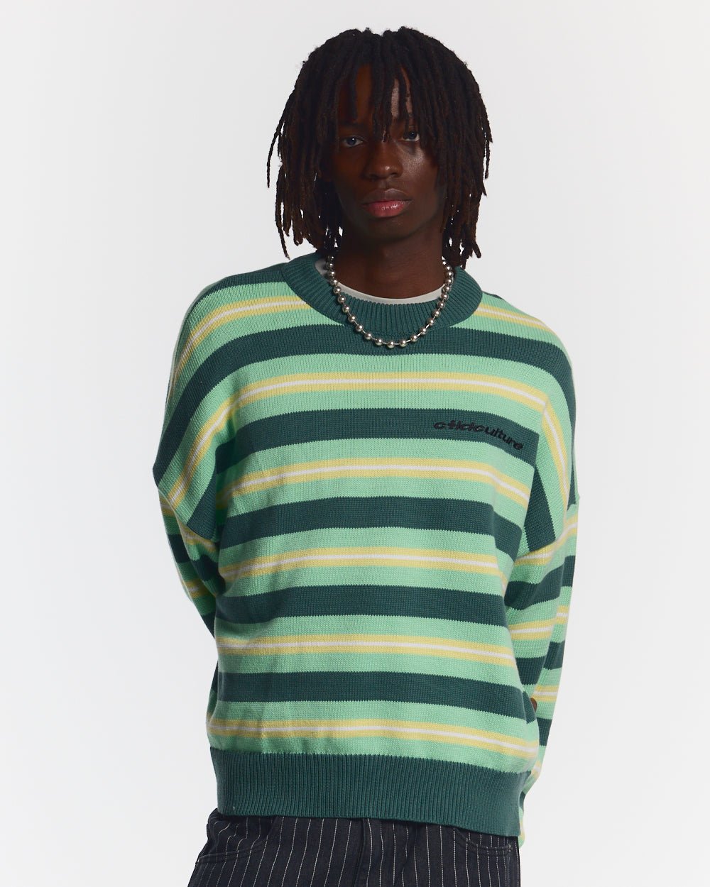 CASINO STRIPES KNIT PALE JADE - COLD CULTURE