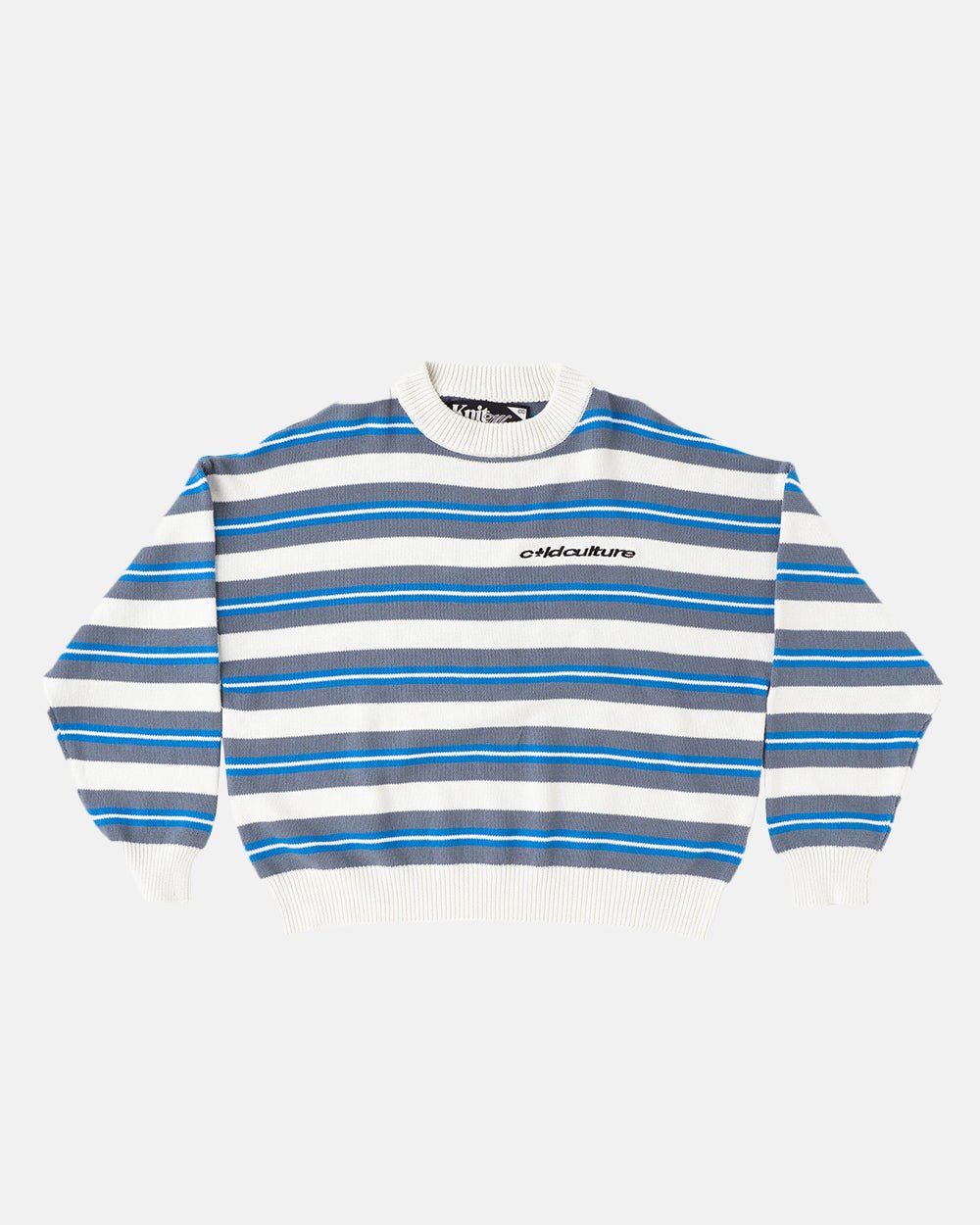 CASINO STRIPES KNIT WHITE MIST - COLD CULTURE