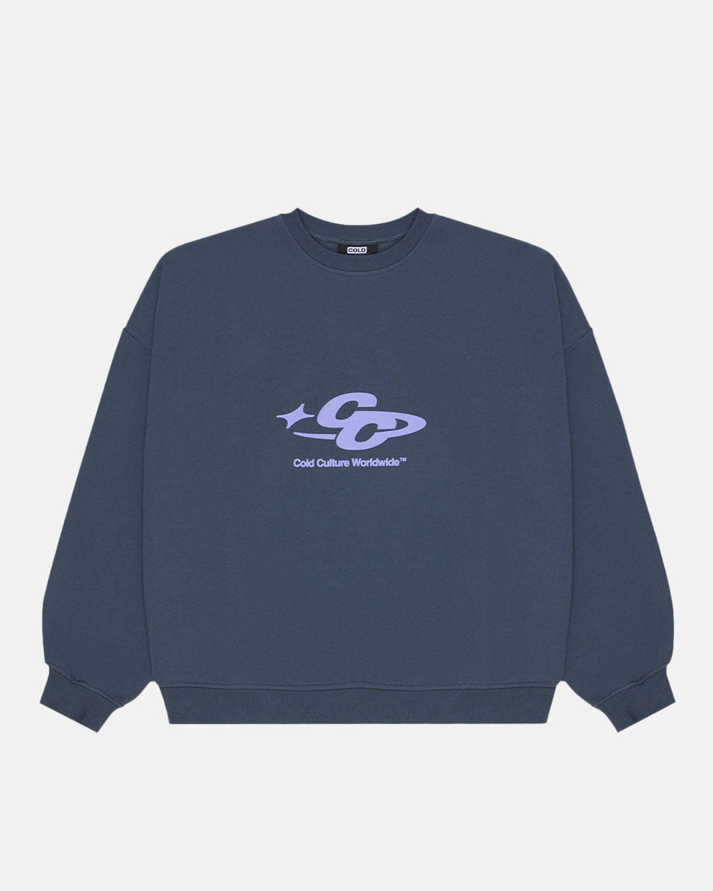 CC LOGO STAR CREWNECK SLATE BLUE - COLD CULTURE