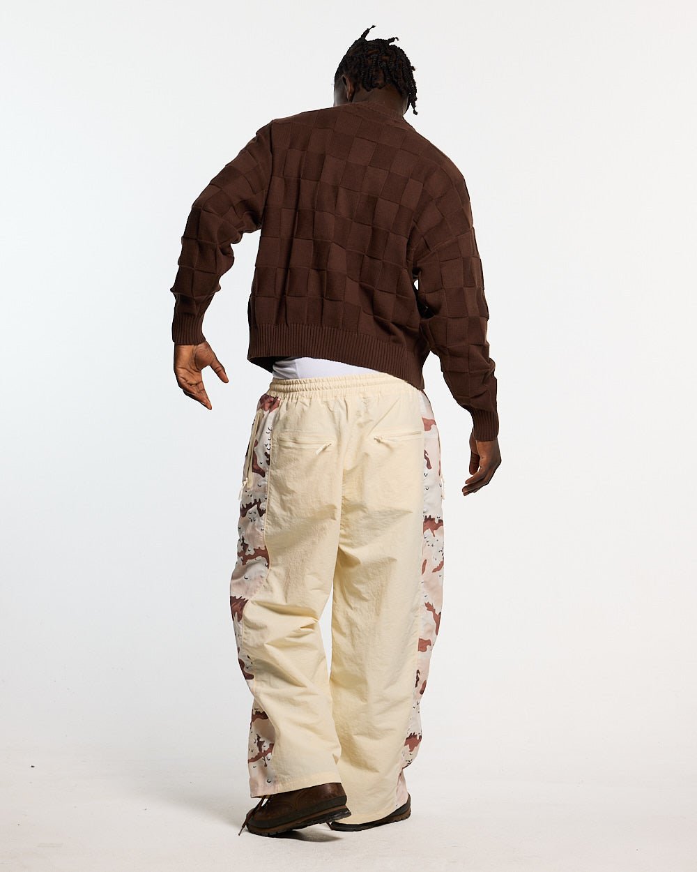 CHECKMATE KNITWEAR BROWN - Cold Culture