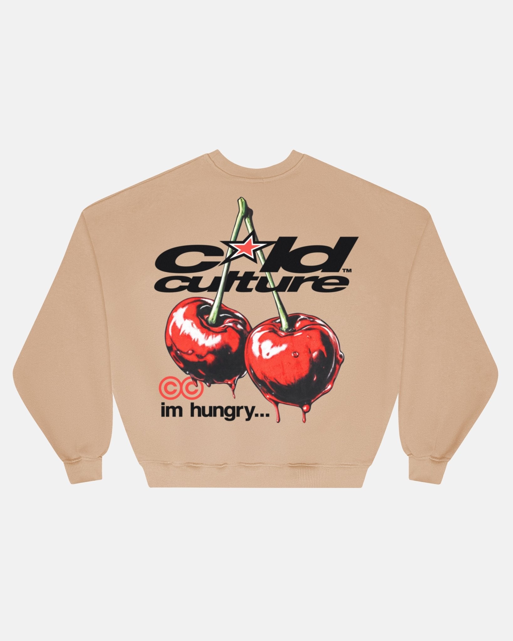 CHERRY CREWNECK BEIGE - COLD CULTURE