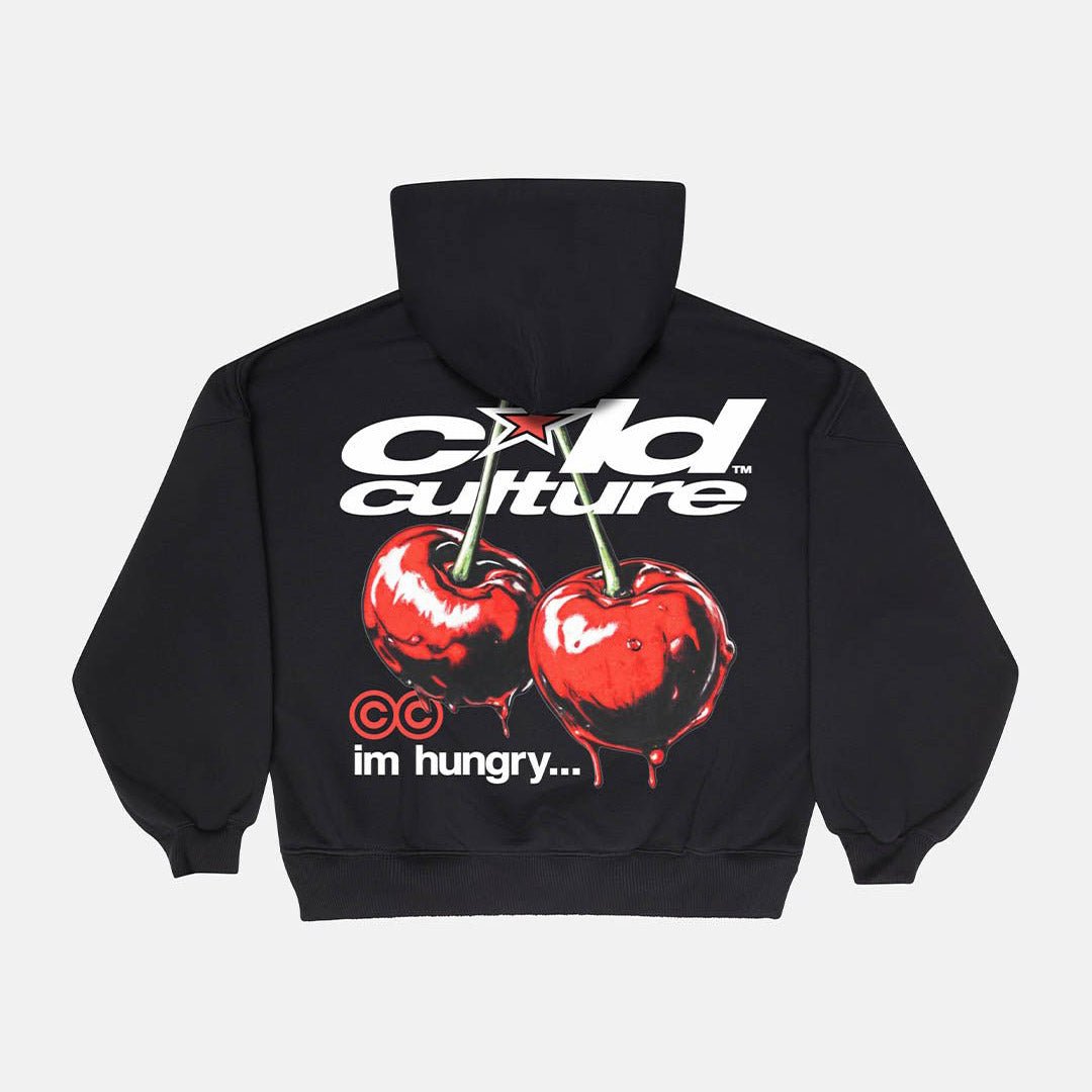 CHERRY HOODIE BLACK - Cold Culture