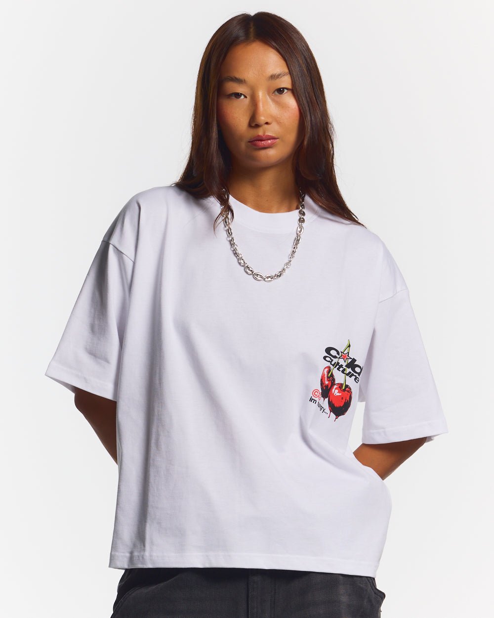 CHERRY TEE WHITE - COLD CULTURE
