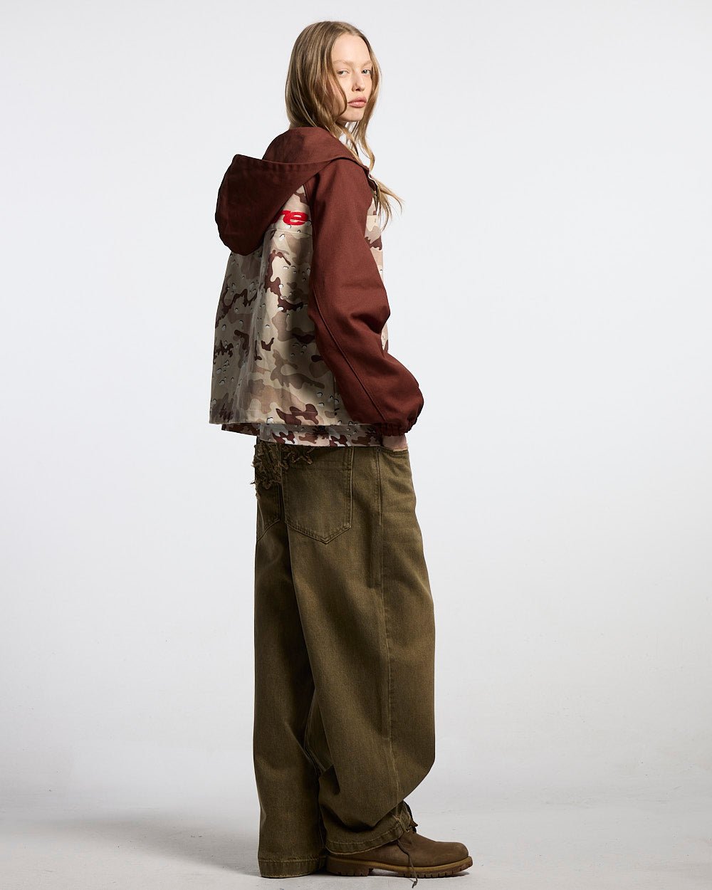 CHIPPED CAMO JACKET BROWN & CAMO - Cold Culture