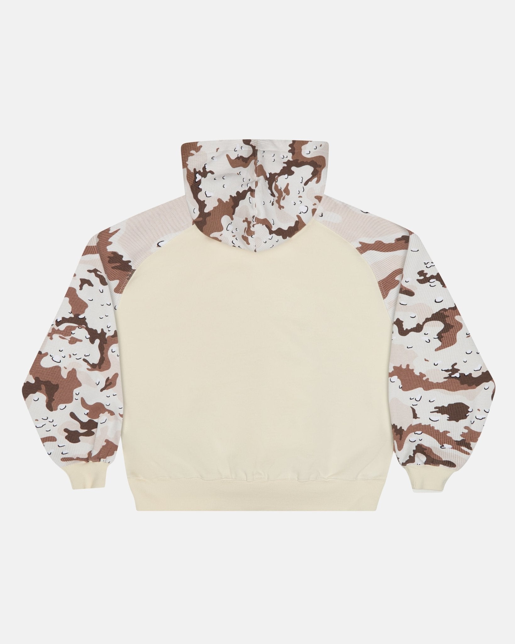 CHIPPED WAFFLE HOODIE BEIGE - Cold Culture