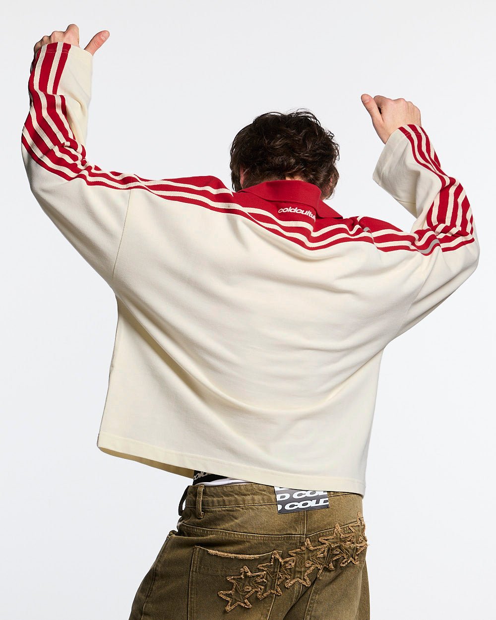CLASSIC RAW POLO LONGSLEEVE CREAM - Cold Culture