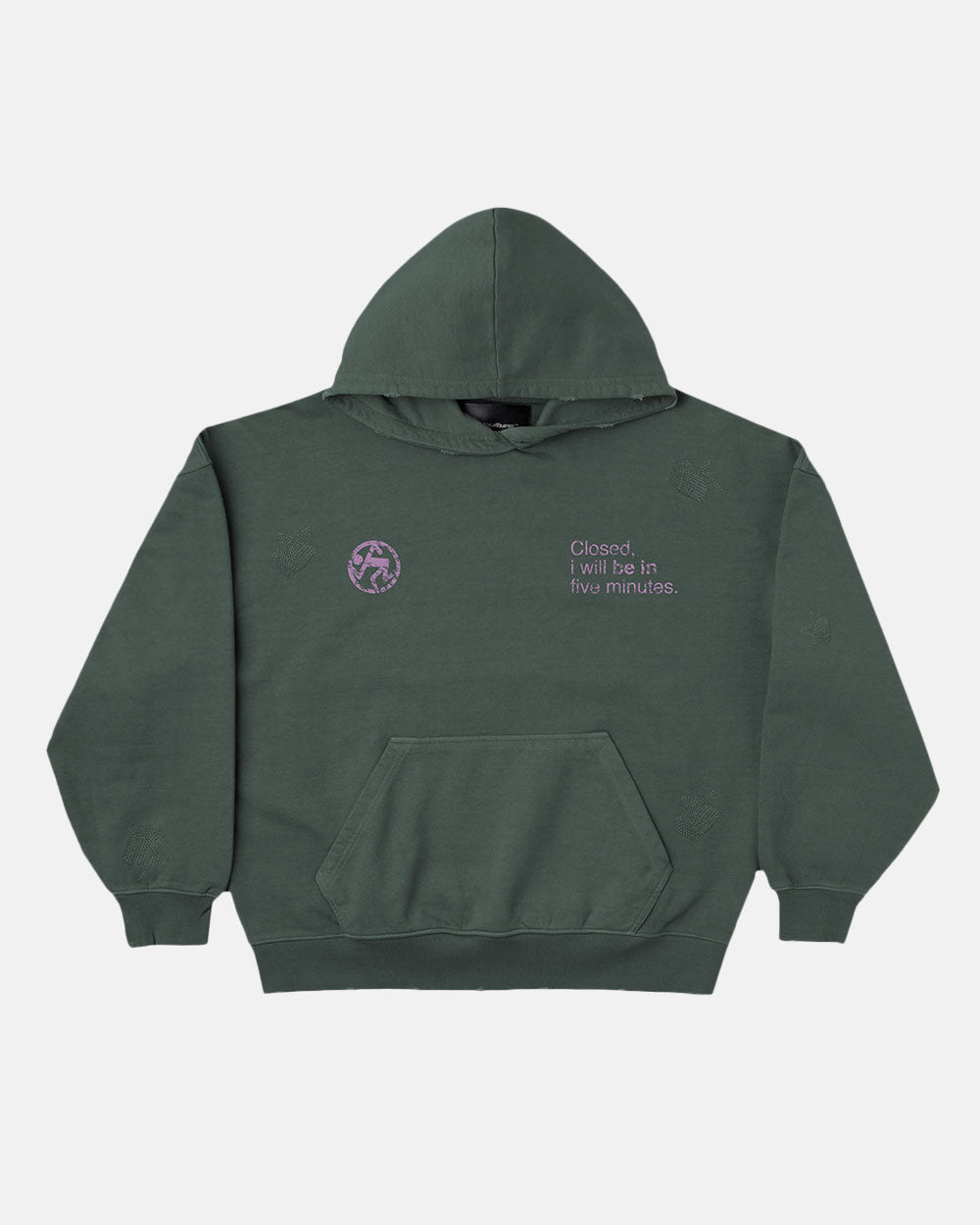 CLOSED HOODIE +WASHED NIGHT GREEN - COLD CULTURE