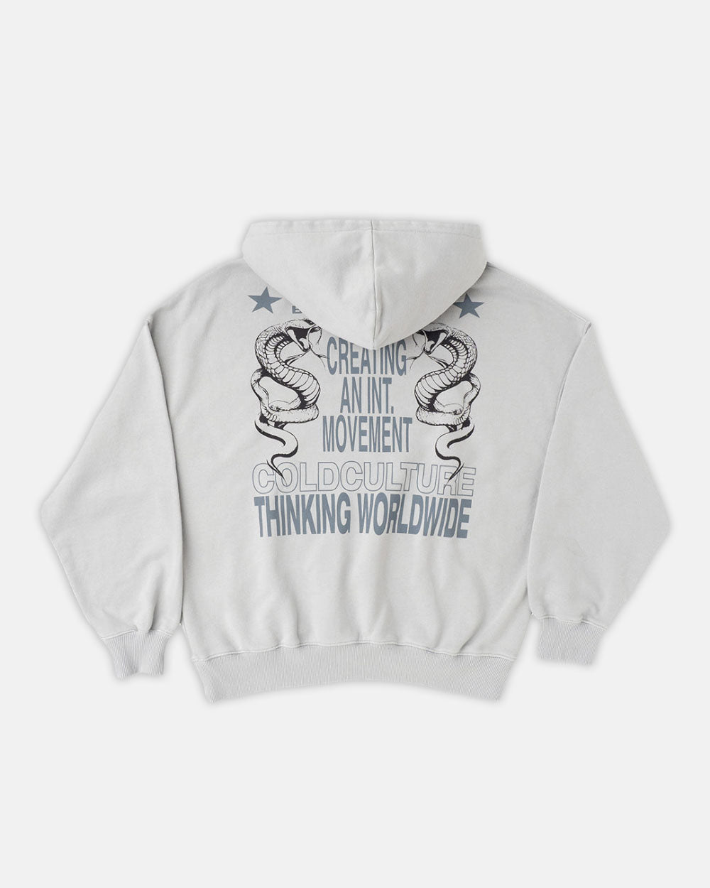 COBRA HOODIE SILVERED GREY - COLD CULTURE