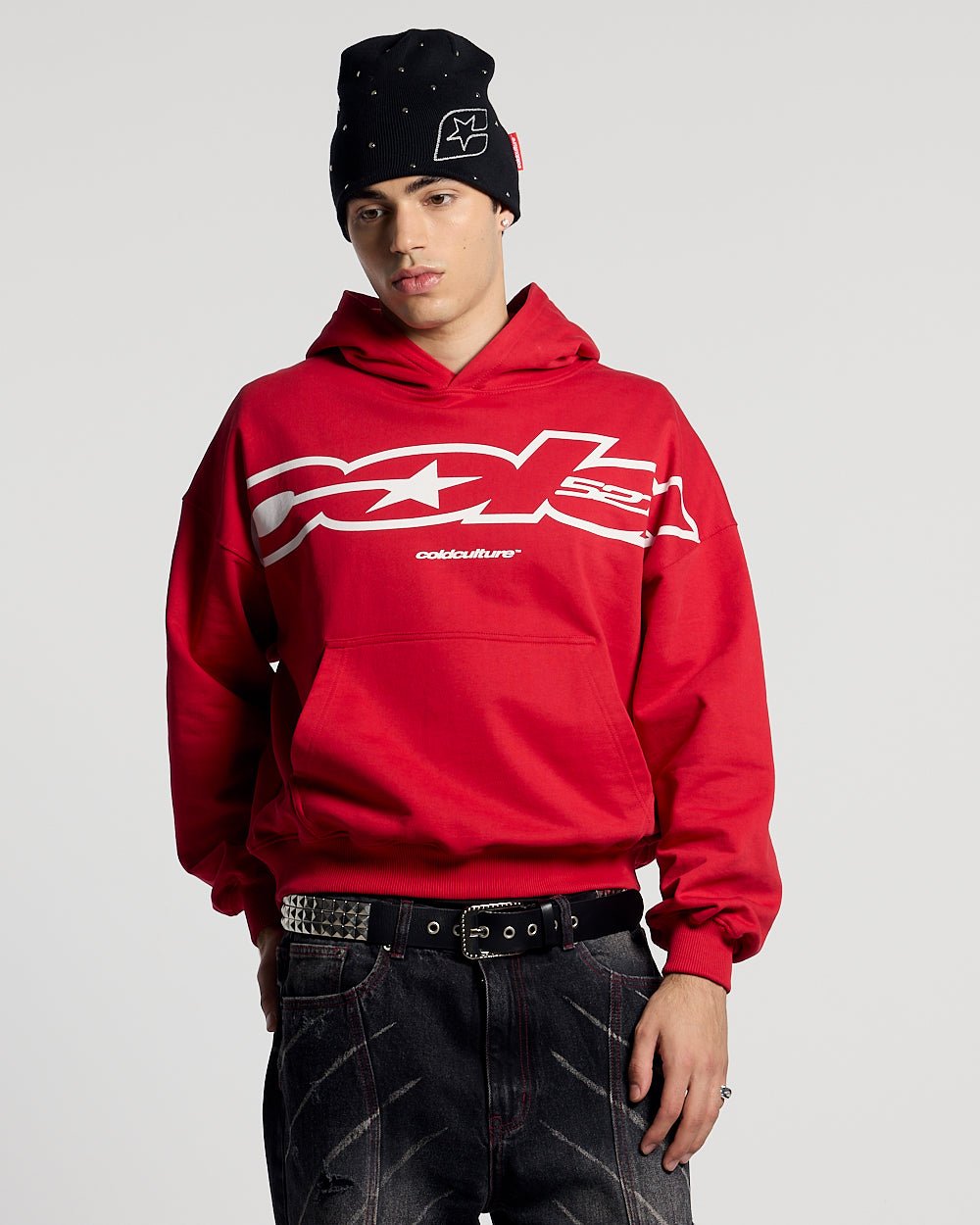 COLD 521 HOODIE RED - Cold Culture