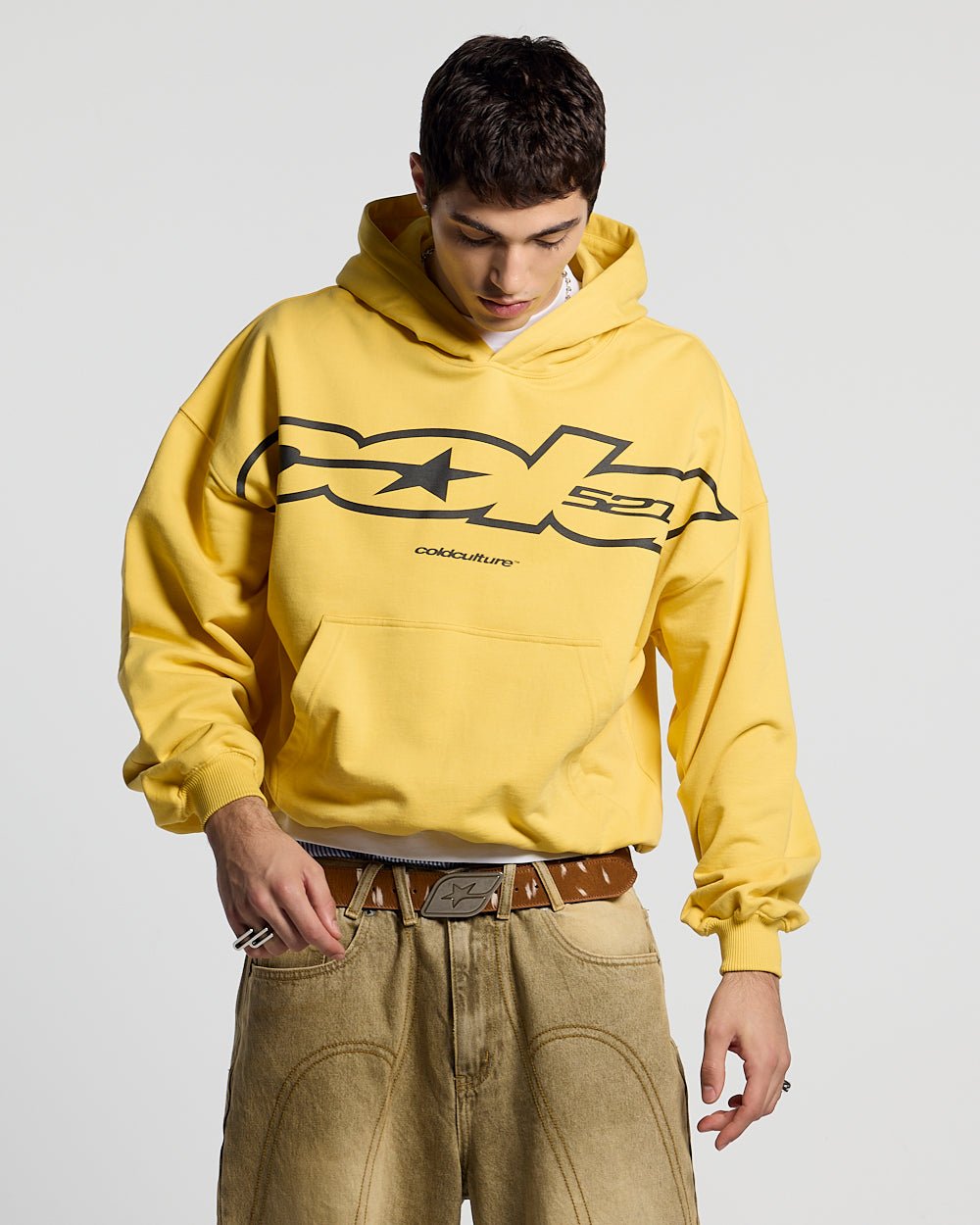 COLD 521 HOODIE YELLOW - Cold Culture