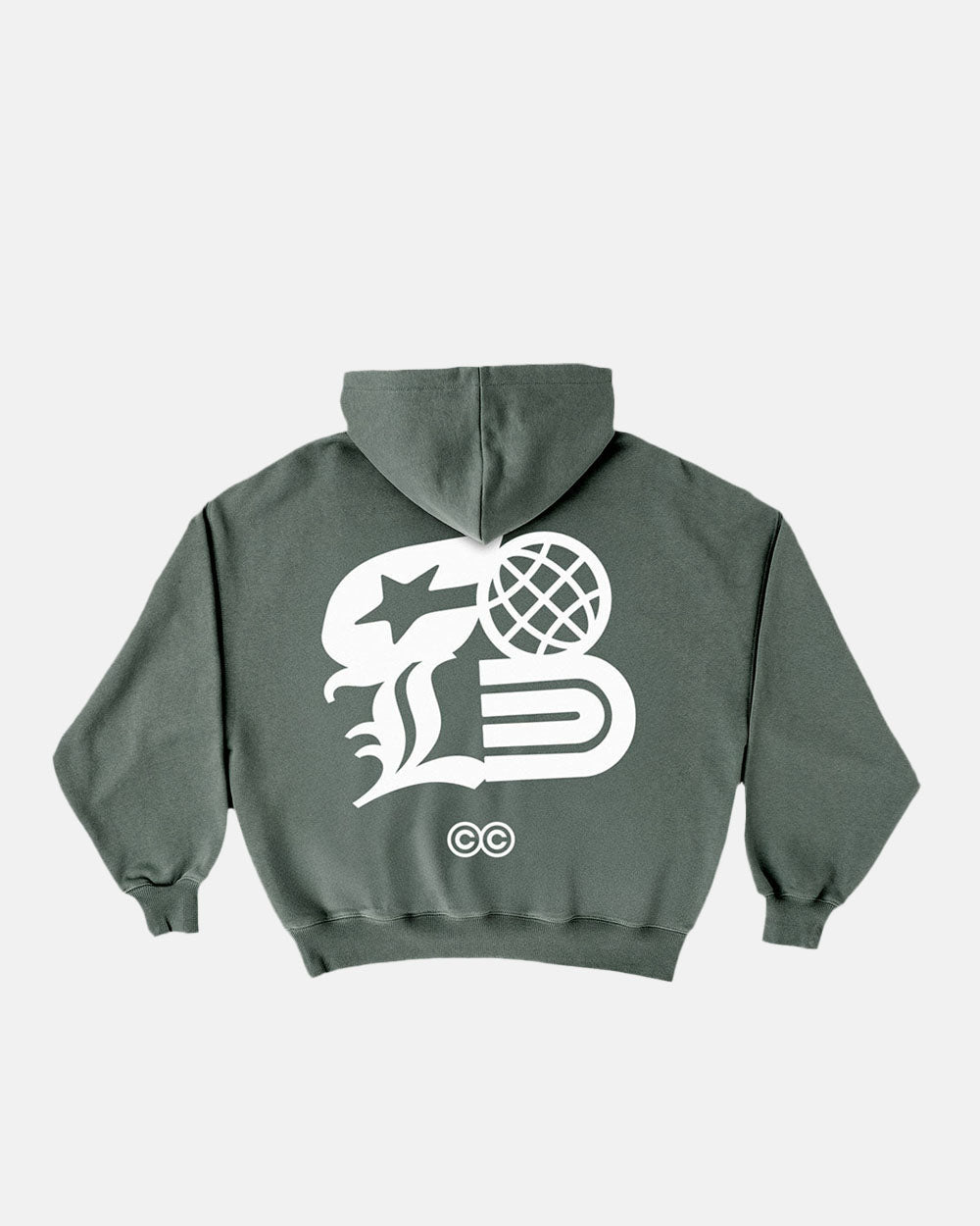 COLD LOGOS HOODIE ASH GREEN - COLD CULTURE