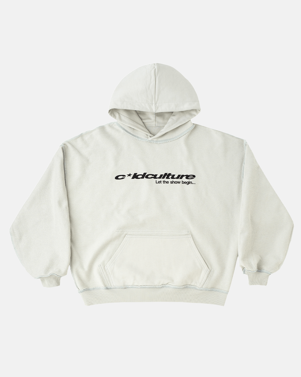 COLD SHOW REVERSIBLE HOODIE ULTRA LIGHT GREY - COLD CULTURE