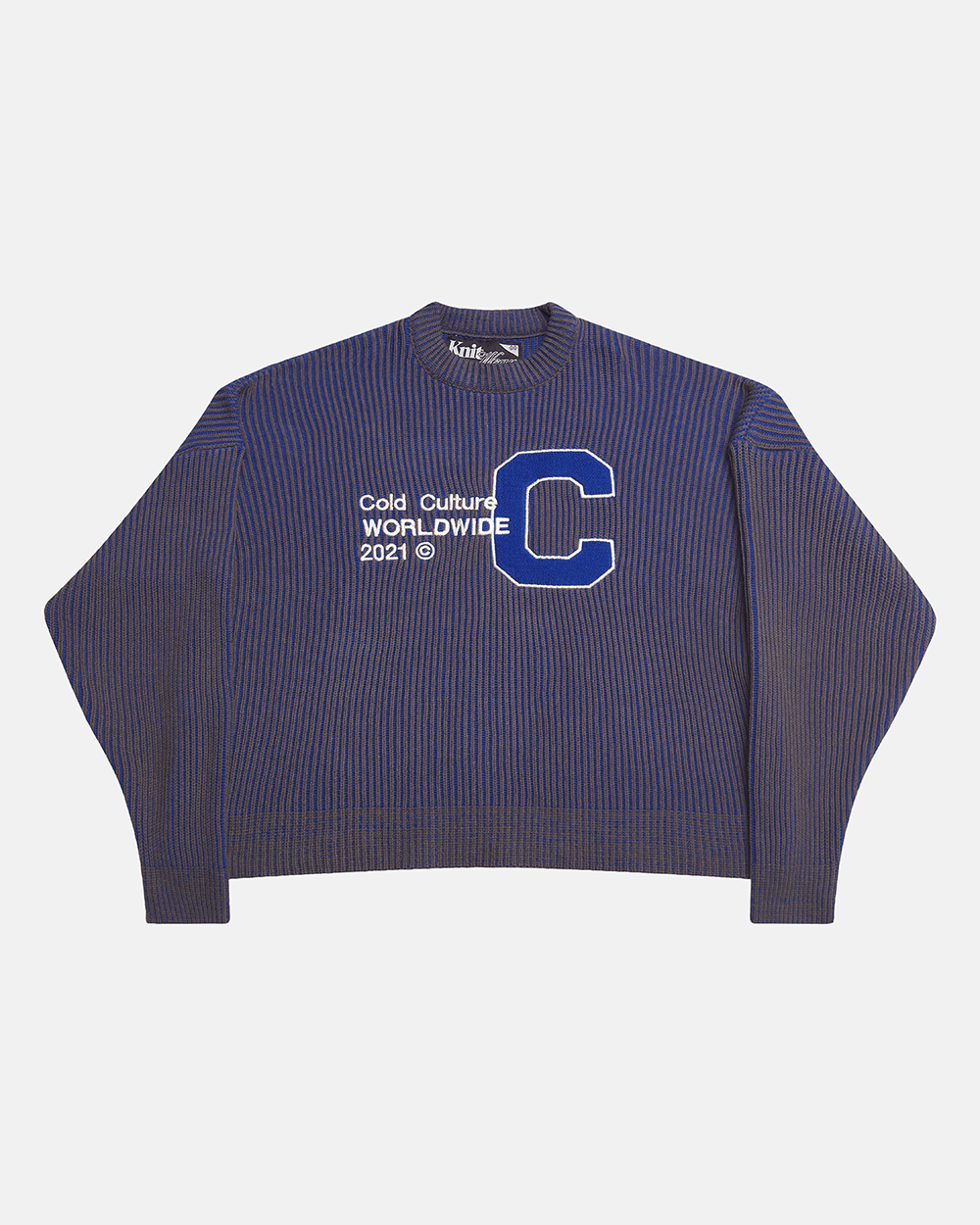 COLD UNIVERSITY KNIT DARK BLUE - Cold Culture
