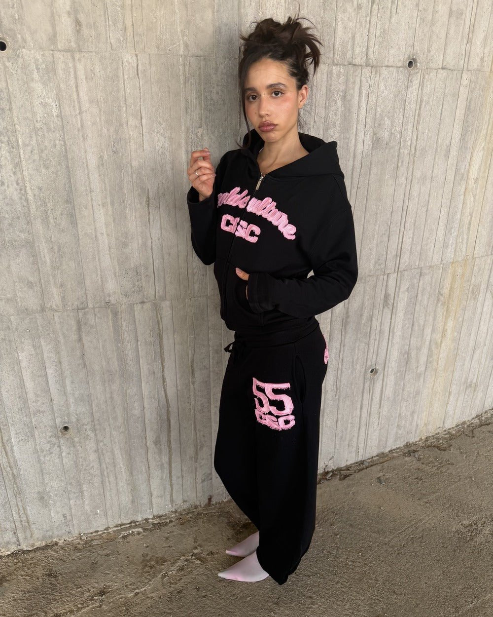 COLLEGE 55 SWEATPANTS BLACK - Cold Culture