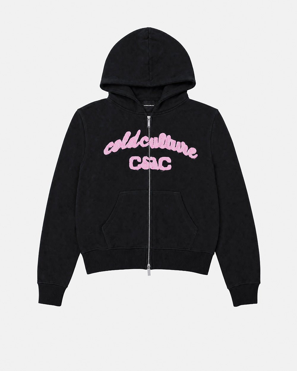 COLLEGE 55 ZIP HOODIE BLACK - Cold Culture