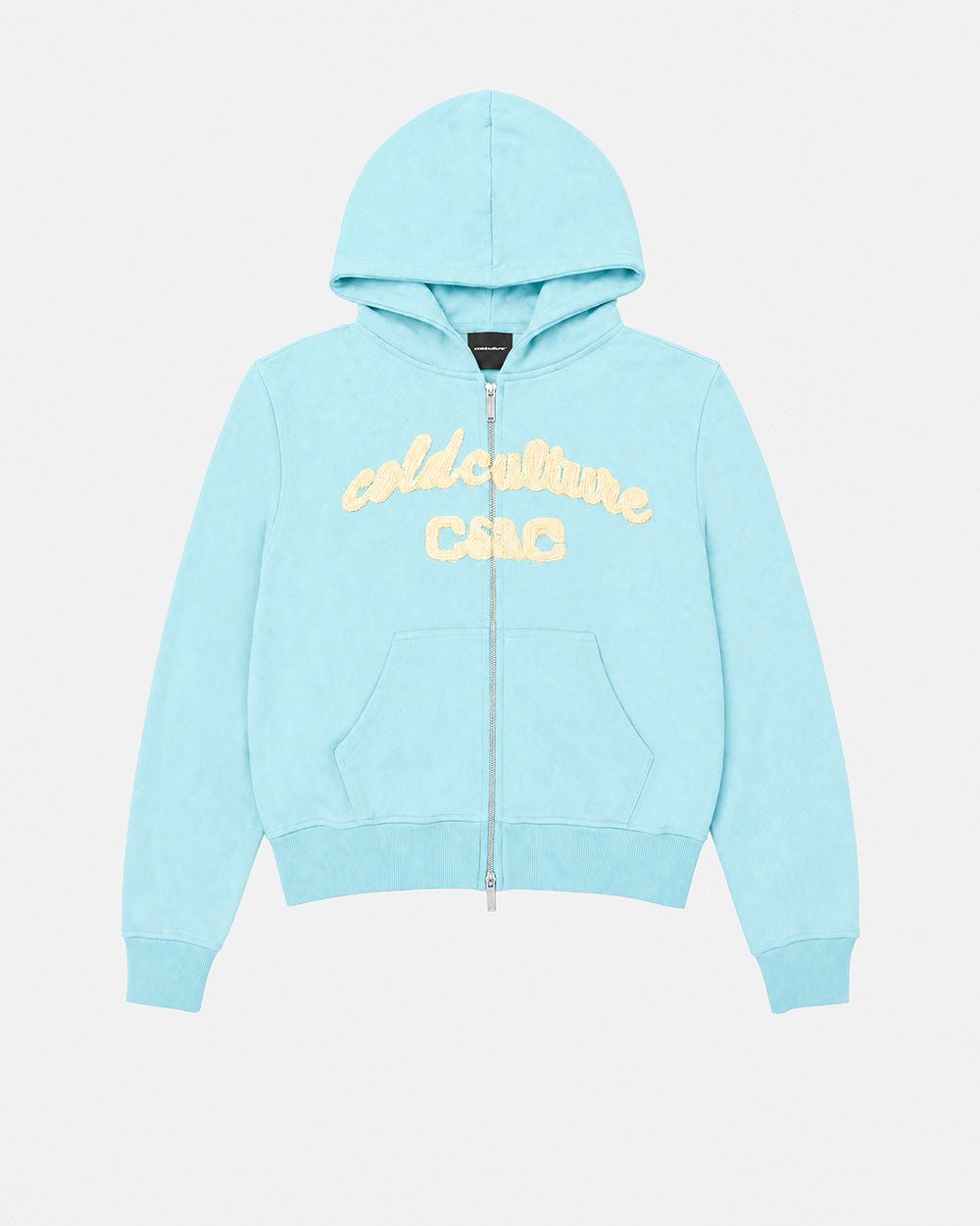 COLLEGE 55 ZIP HOODIE BLUE - Cold Culture