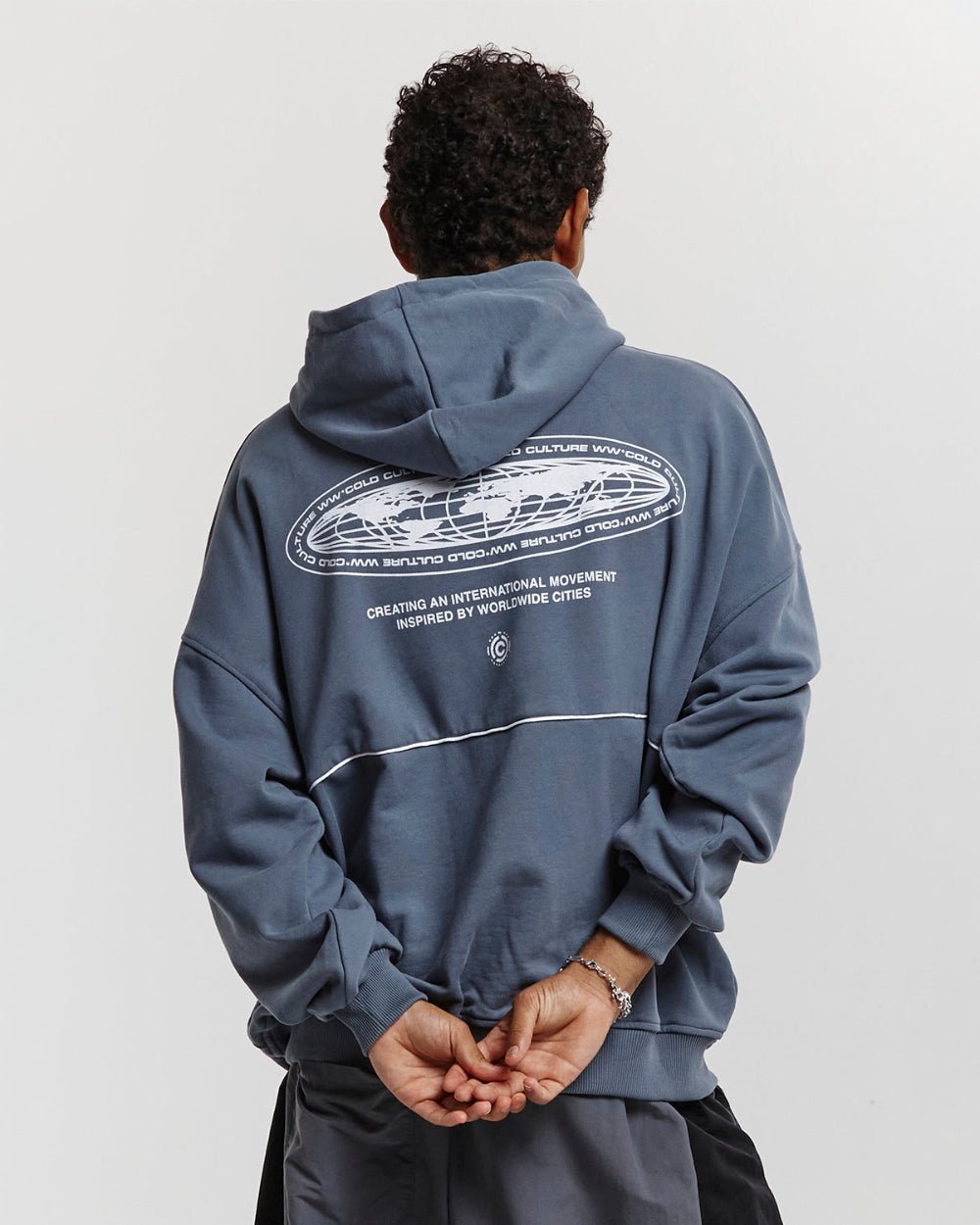 COLLEGE TEAM HOODIE DARK BLUE - COLD CULTURE