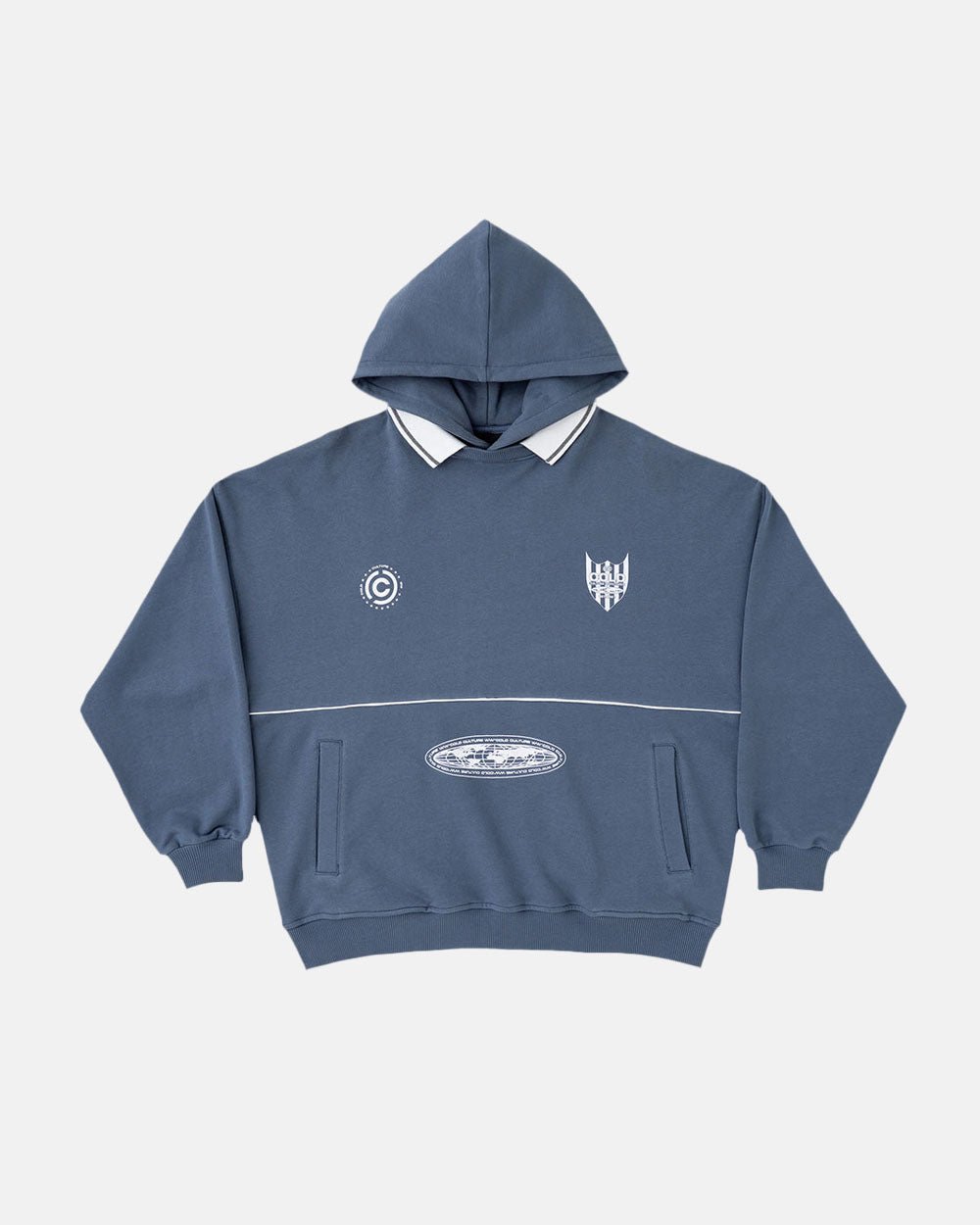 COLLEGE TEAM HOODIE DARK BLUE - COLD CULTURE