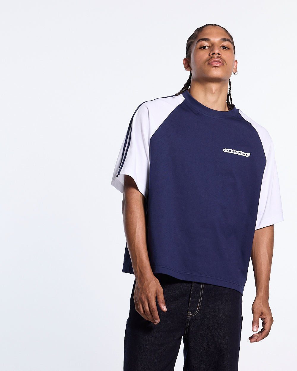 COMBO TEE NAVY - Cold Culture