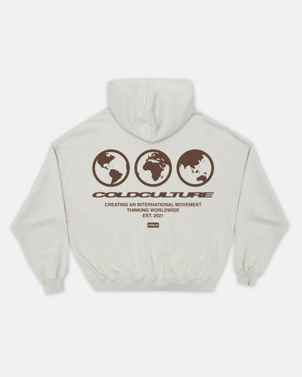 CONTINENTS HOODIE OLYMPIC WHITE - COLD CULTURE