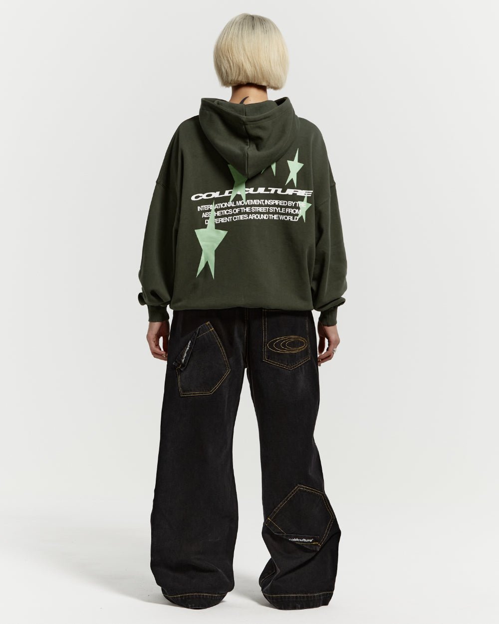 COSMOS ARC HOODIE DARK GREEN - COLD CULTURE