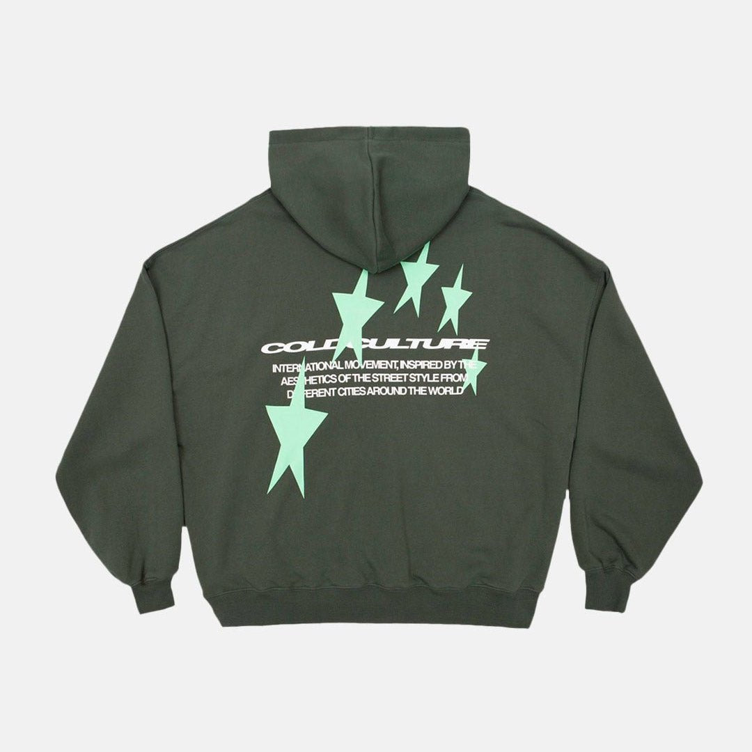 COSMOS ARC HOODIE DARK GREEN - Cold Culture