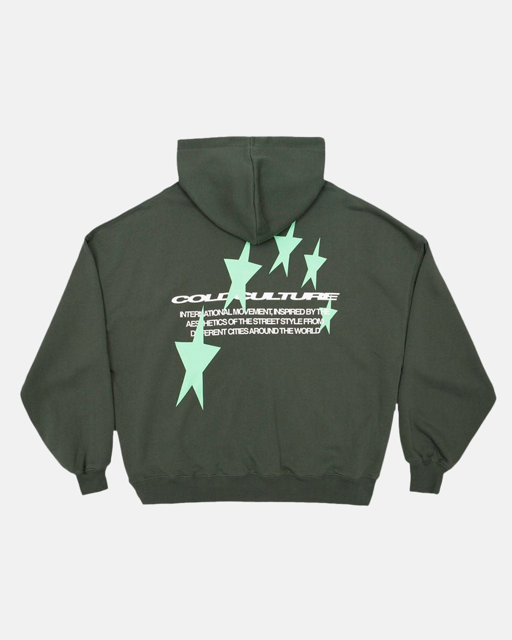 COSMOS ARC HOODIE DARK GREEN - COLD CULTURE