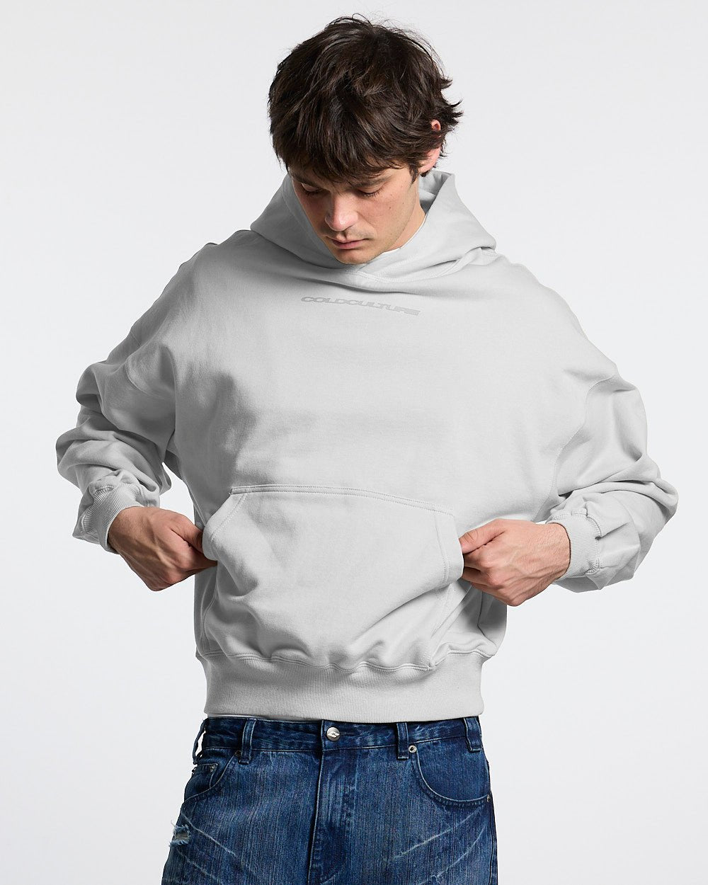 COSMOS ARC HOODIE LIGHT GREY - Cold Culture