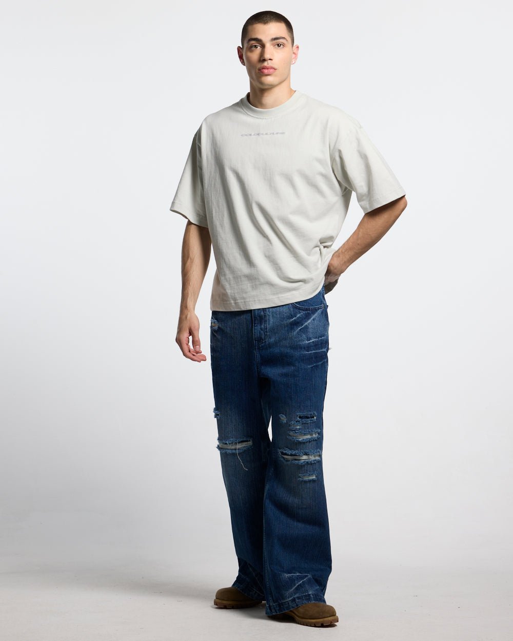 COSMOS ARC TEE LIGHT GREY - Cold Culture #man