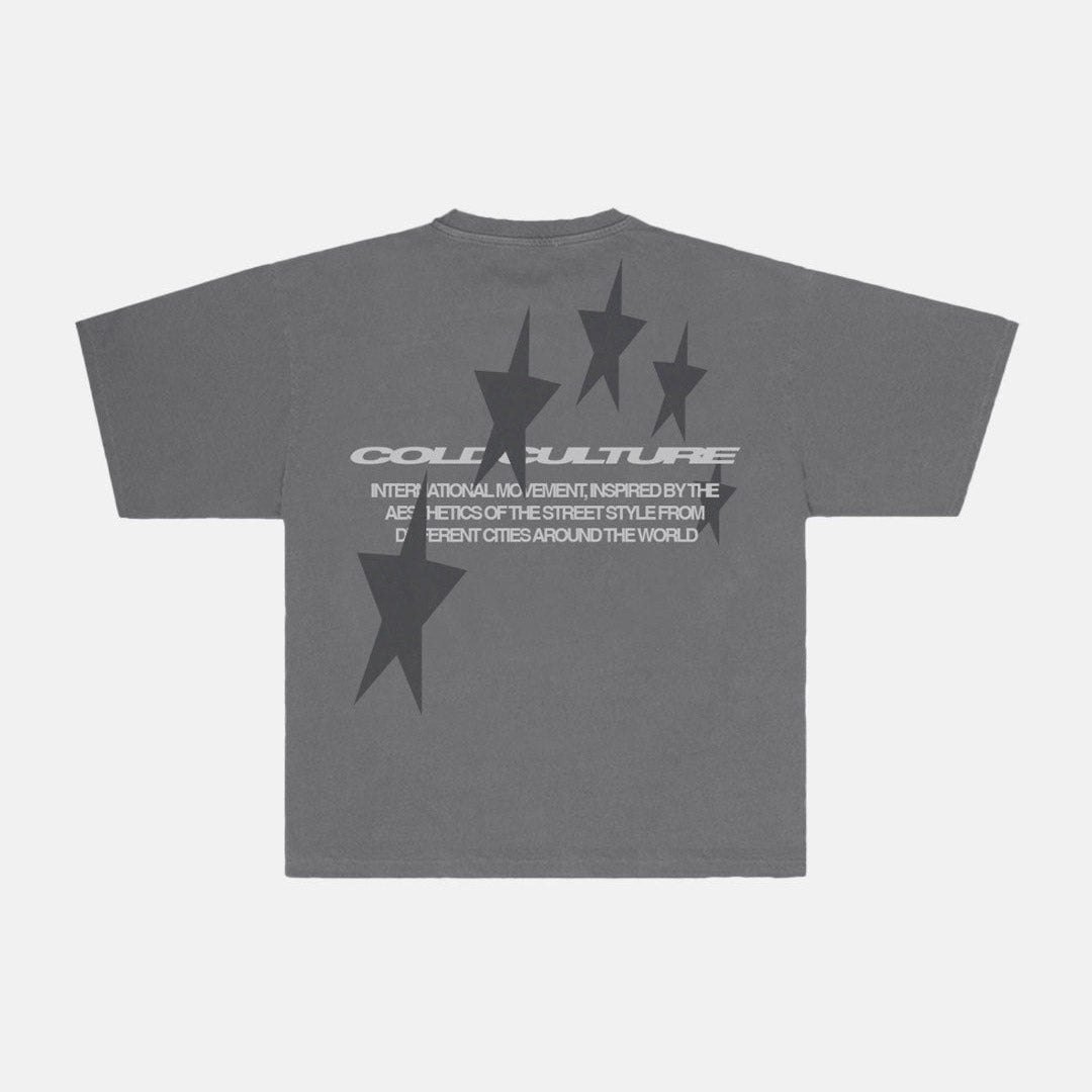 COSMOS ARC TEE SMOKEY GREY - Cold Culture
