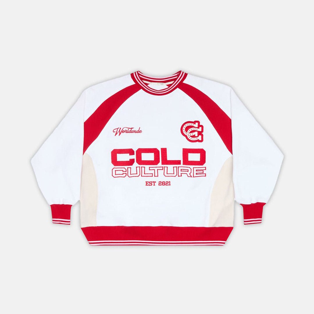 COWBOY VARSITY CREWNECK FIERY RED - Cold Culture