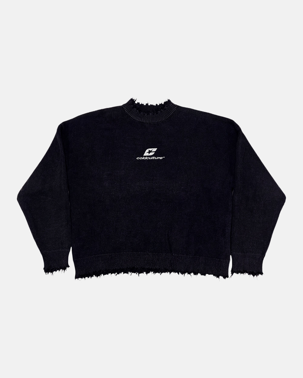 COZY CURVED KNITWEAR BLACK - Cold Culture