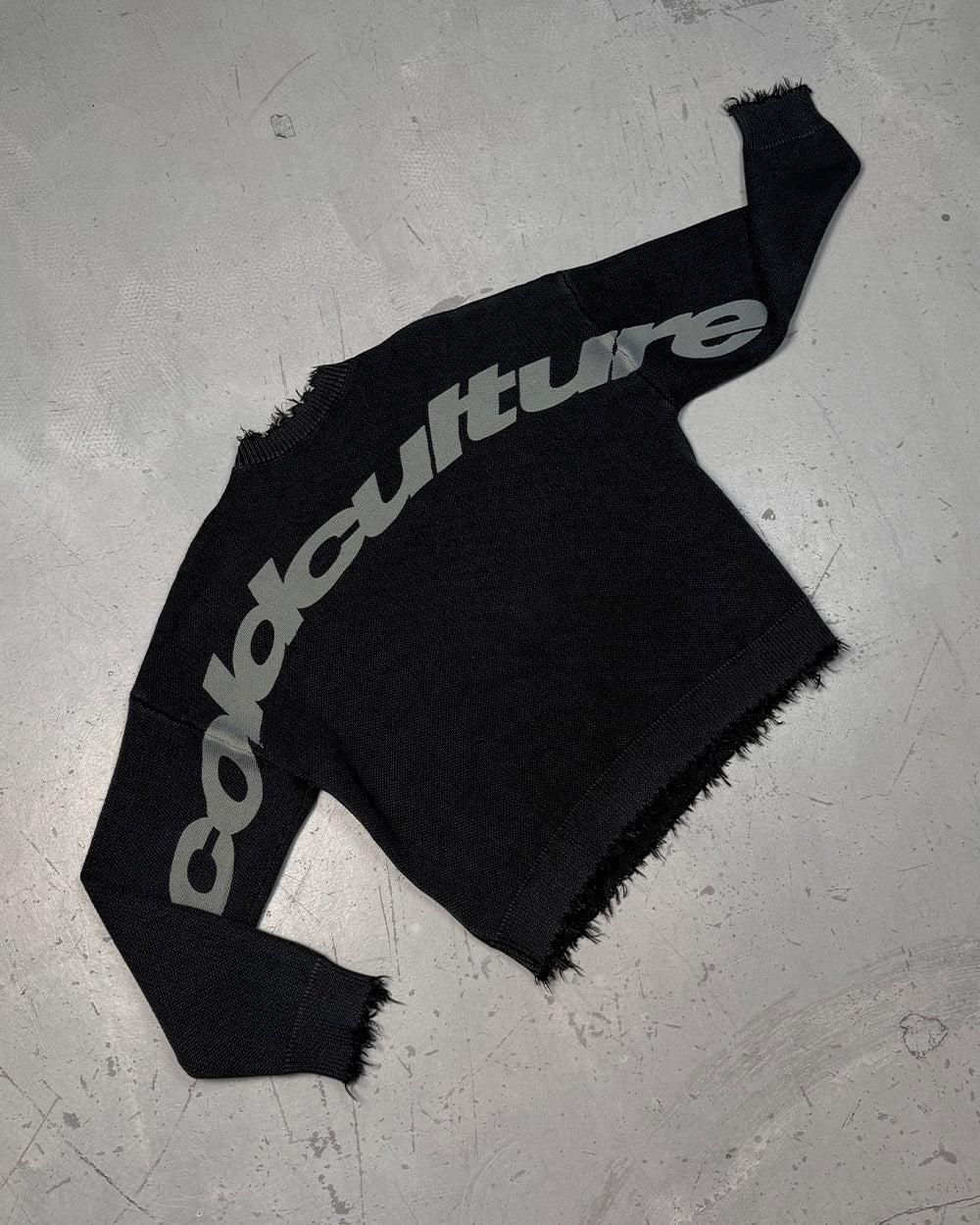 COZY CURVED KNITWEAR BLACK - Cold Culture