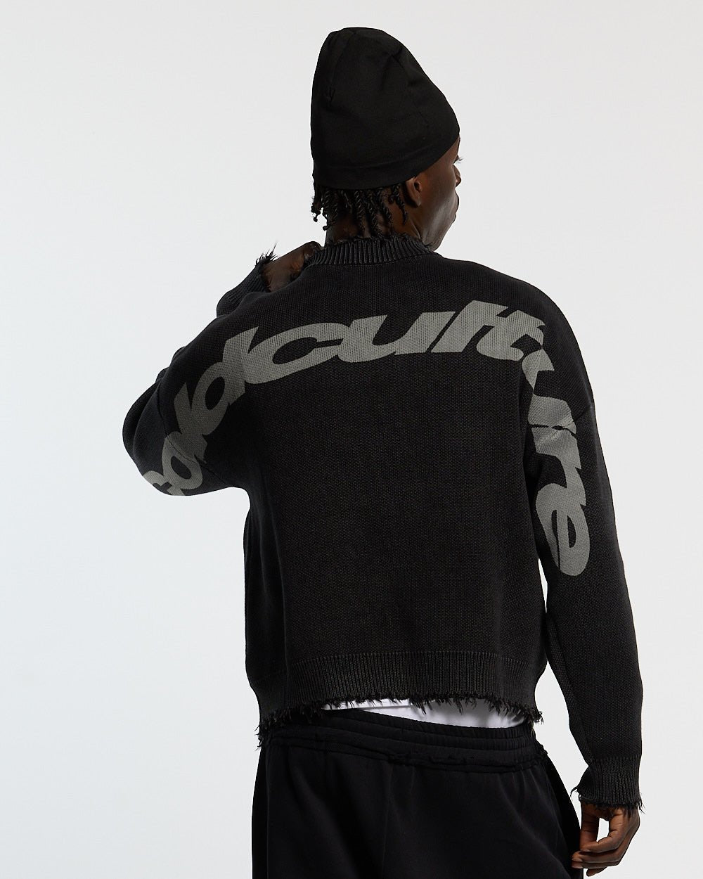 COZY CURVED KNITWEAR BLACK - Cold Culture
