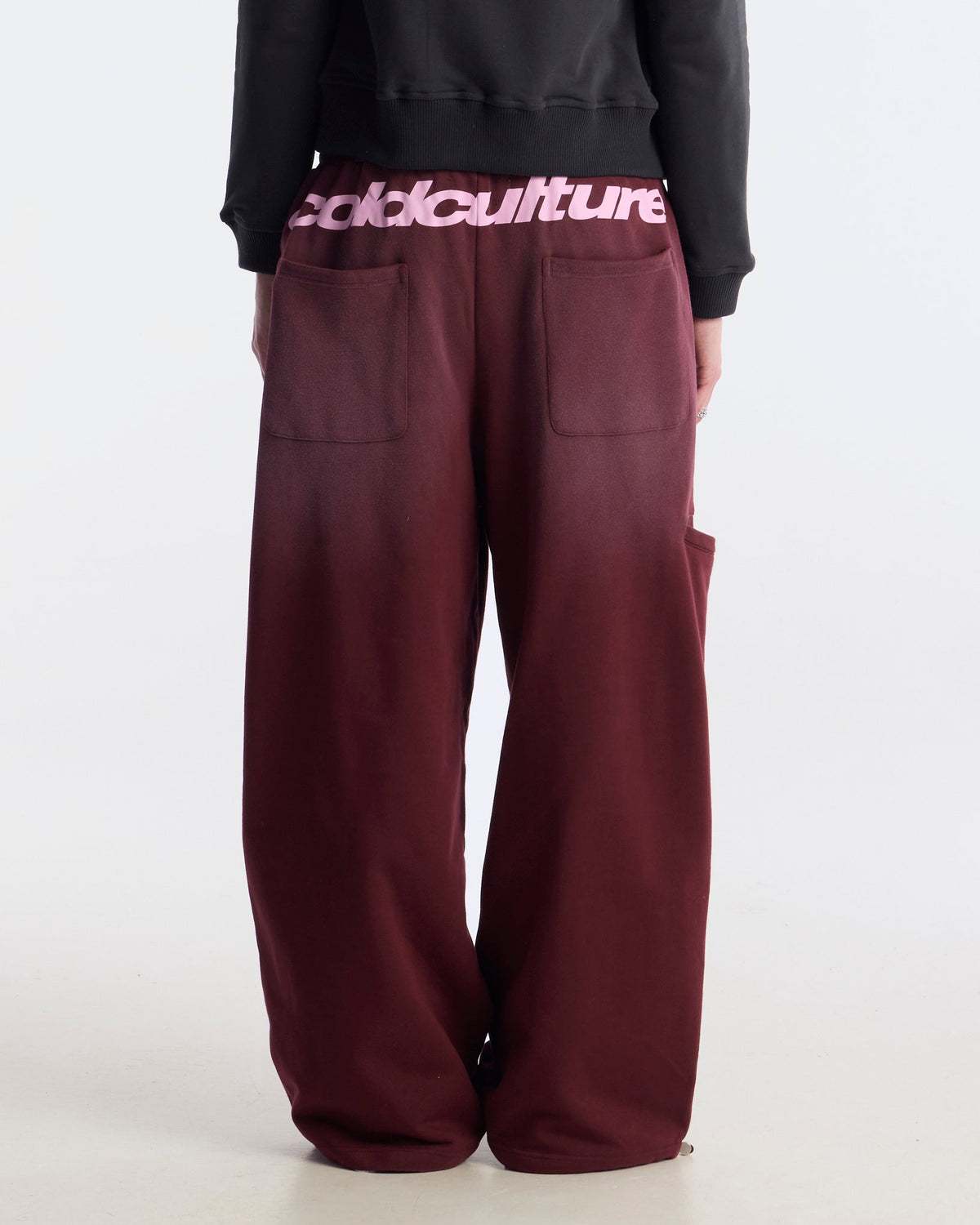 CREW SWEATPANTS BURGUNDY - Cold Culture