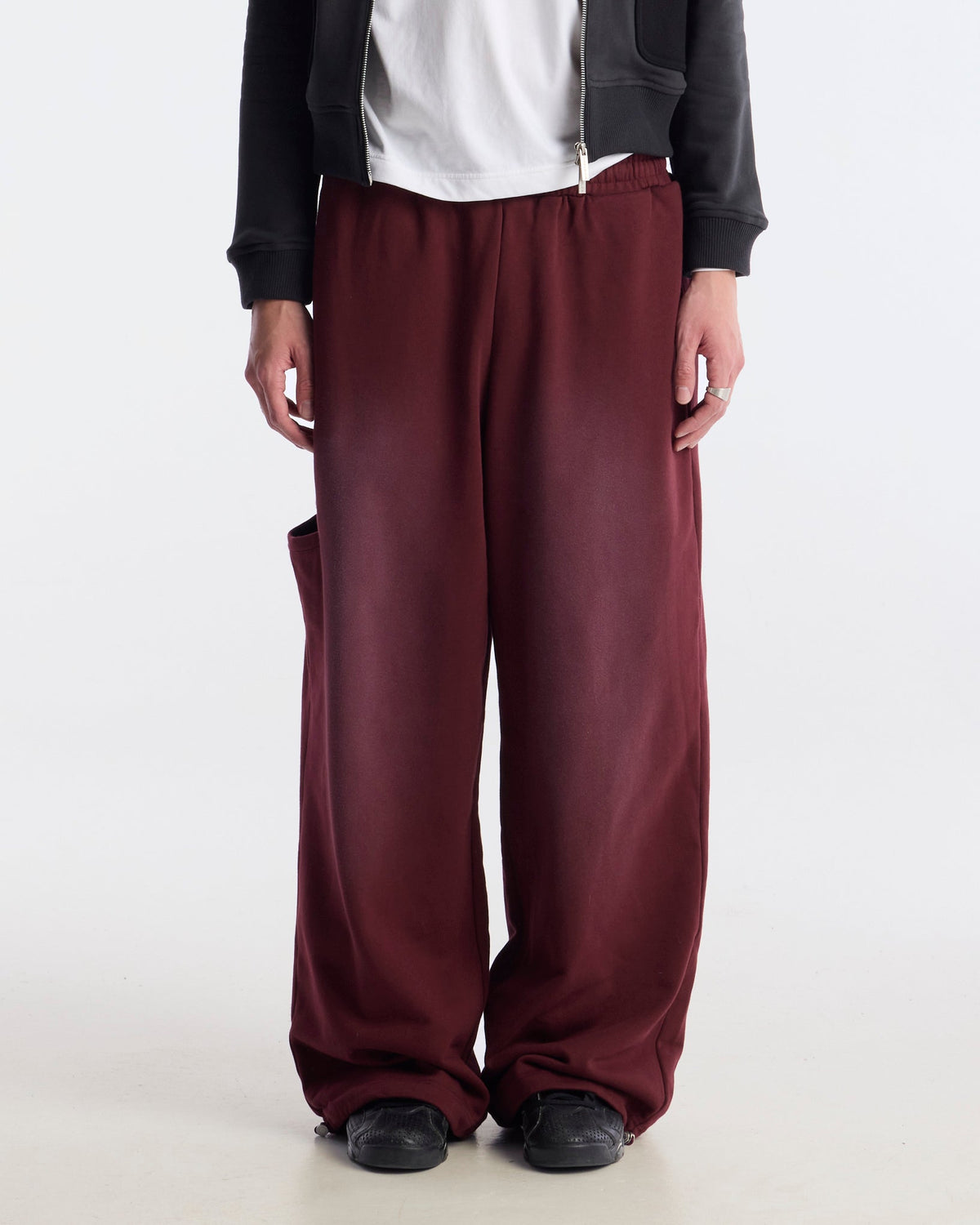 CREW SWEATPANTS BURGUNDY - Cold Culture