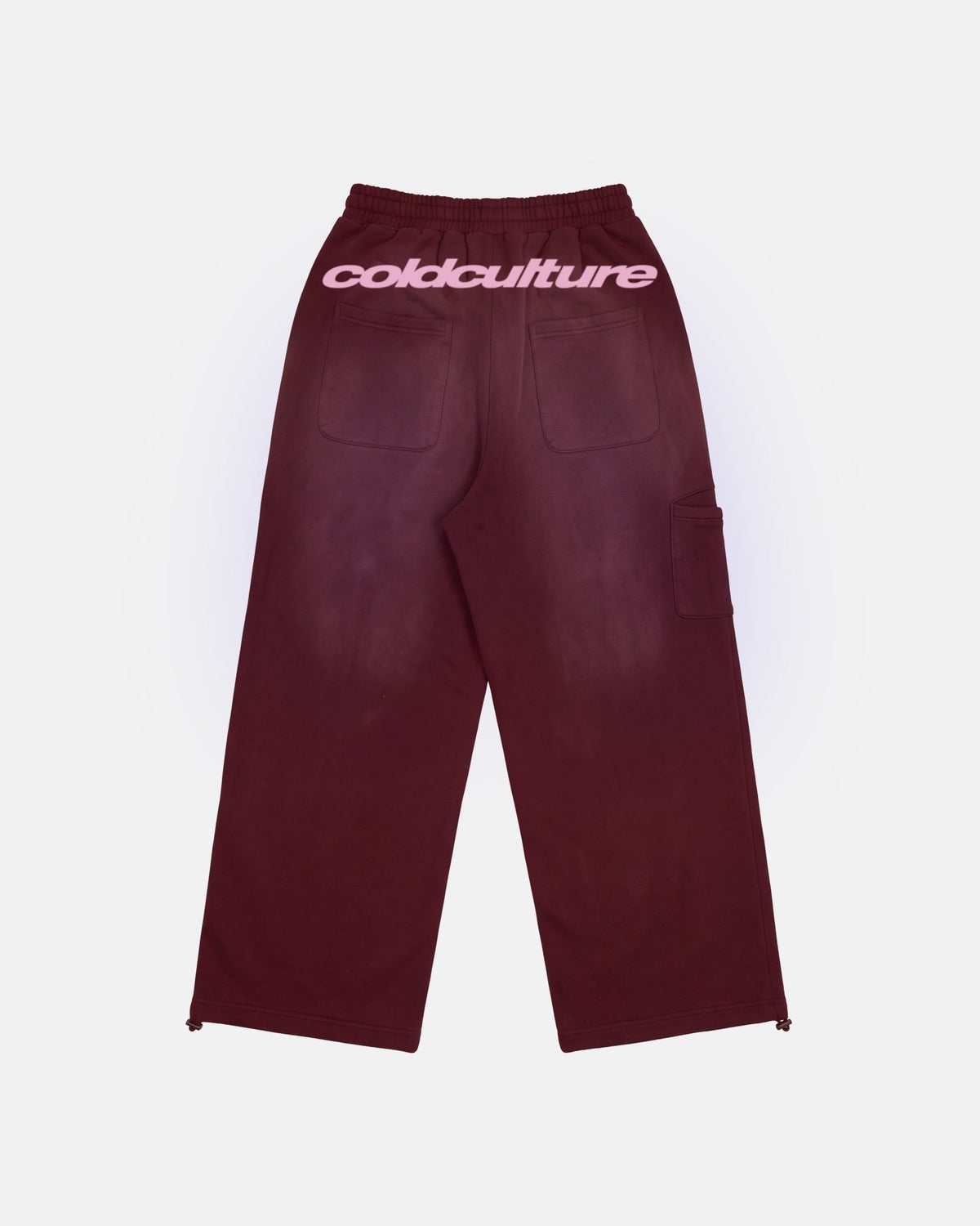 CREW SWEATPANTS BURGUNDY - Cold Culture
