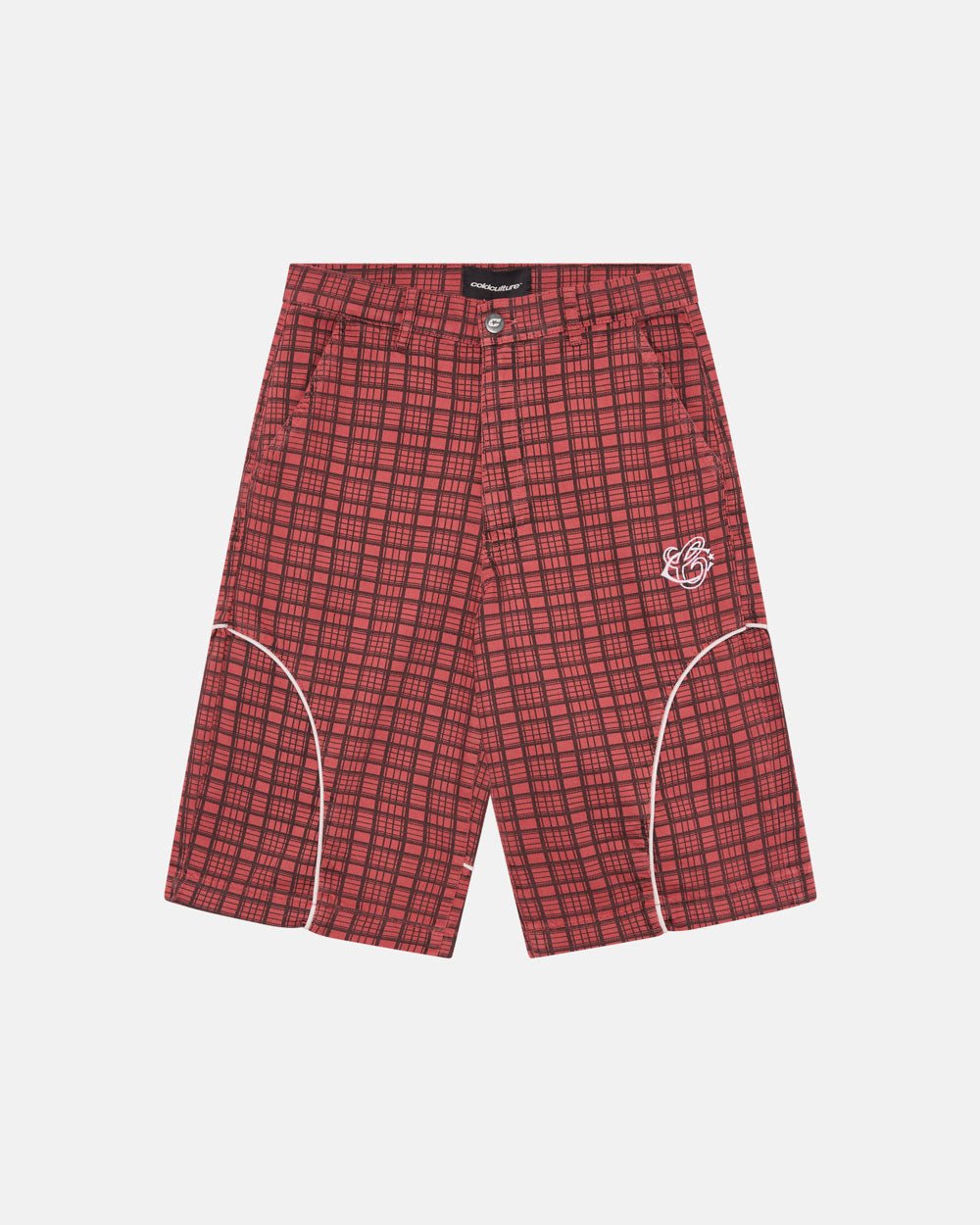 CRIMSON PLAID SUIT JORTS - COLD CULTURE