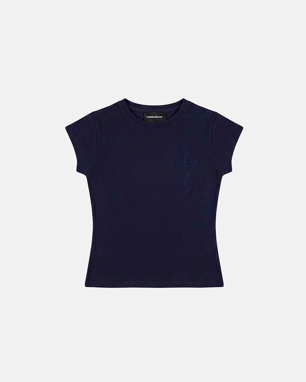 CROSSED BABY TEE WOMAN NAVY - Cold Culture