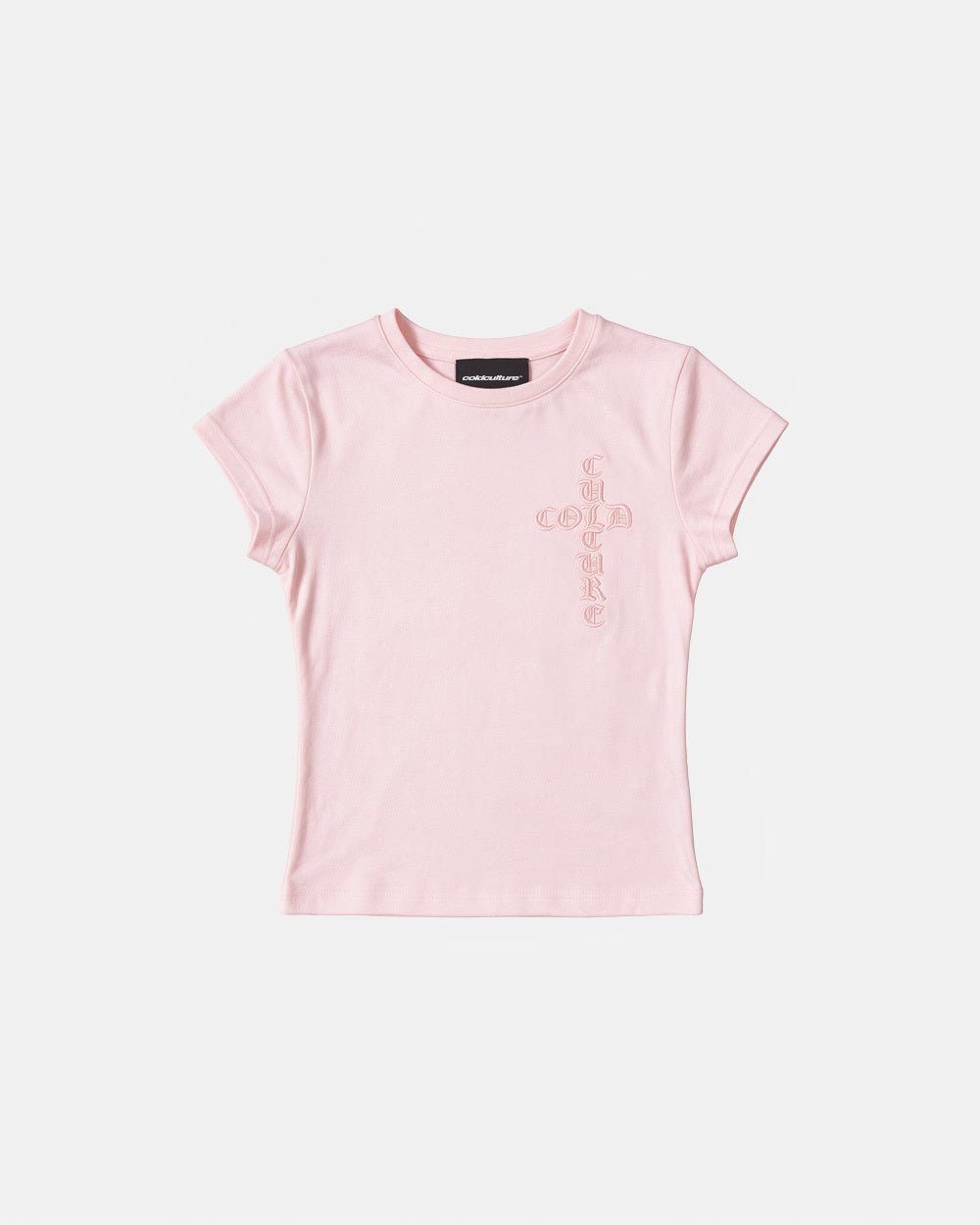 CROSSED BABY TEE WOMAN PINK