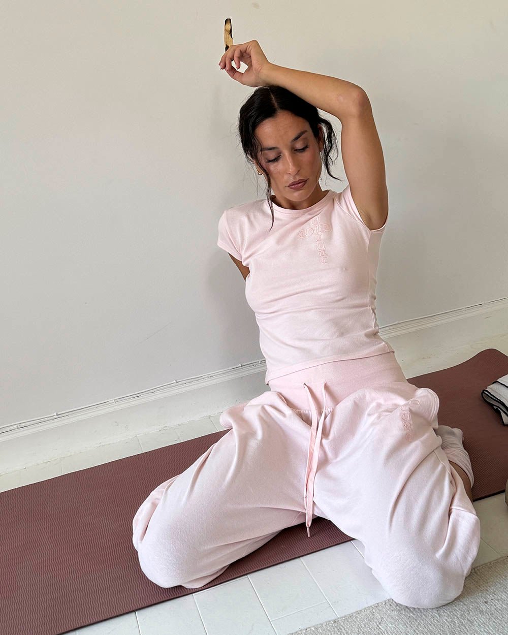 CROSSED BABY TEE WOMAN PINK - Cold Culture