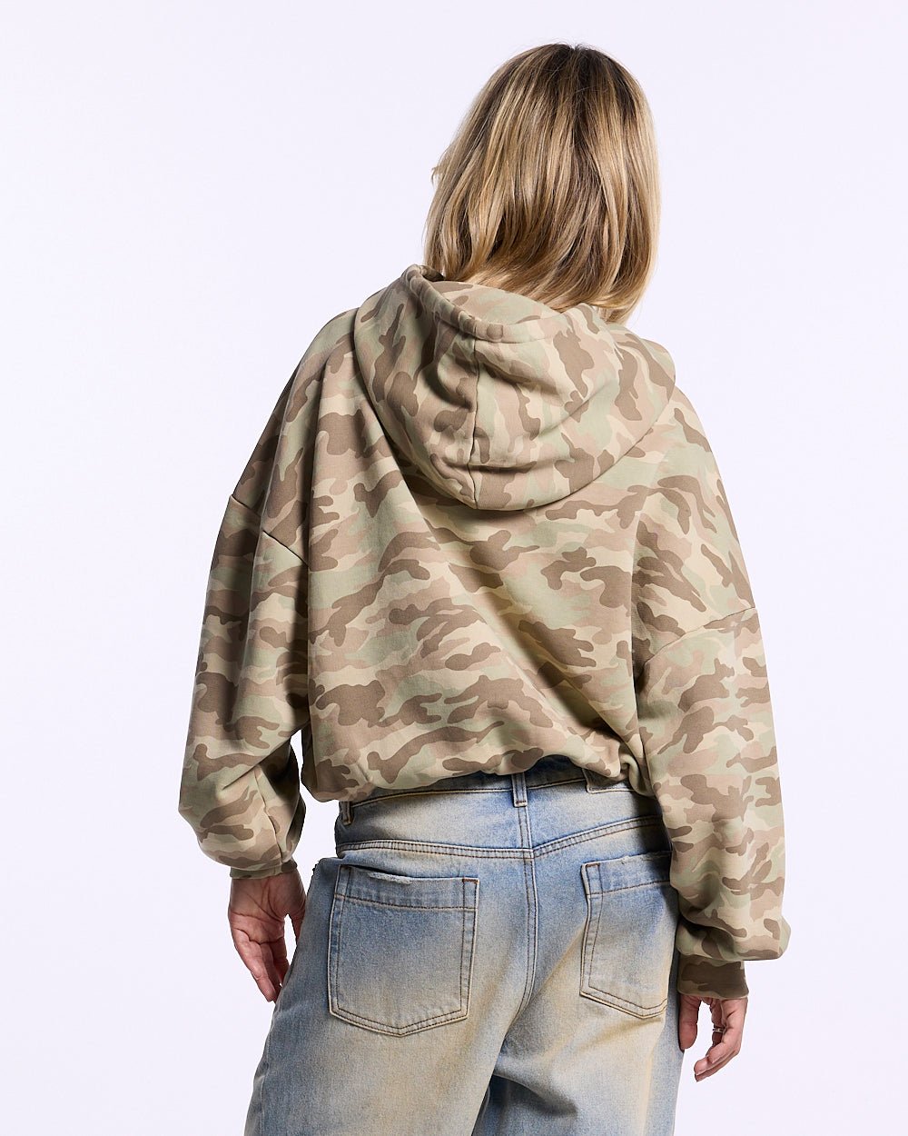 CROSSED DISTRESS HOODIE CAMO - Cold Culture