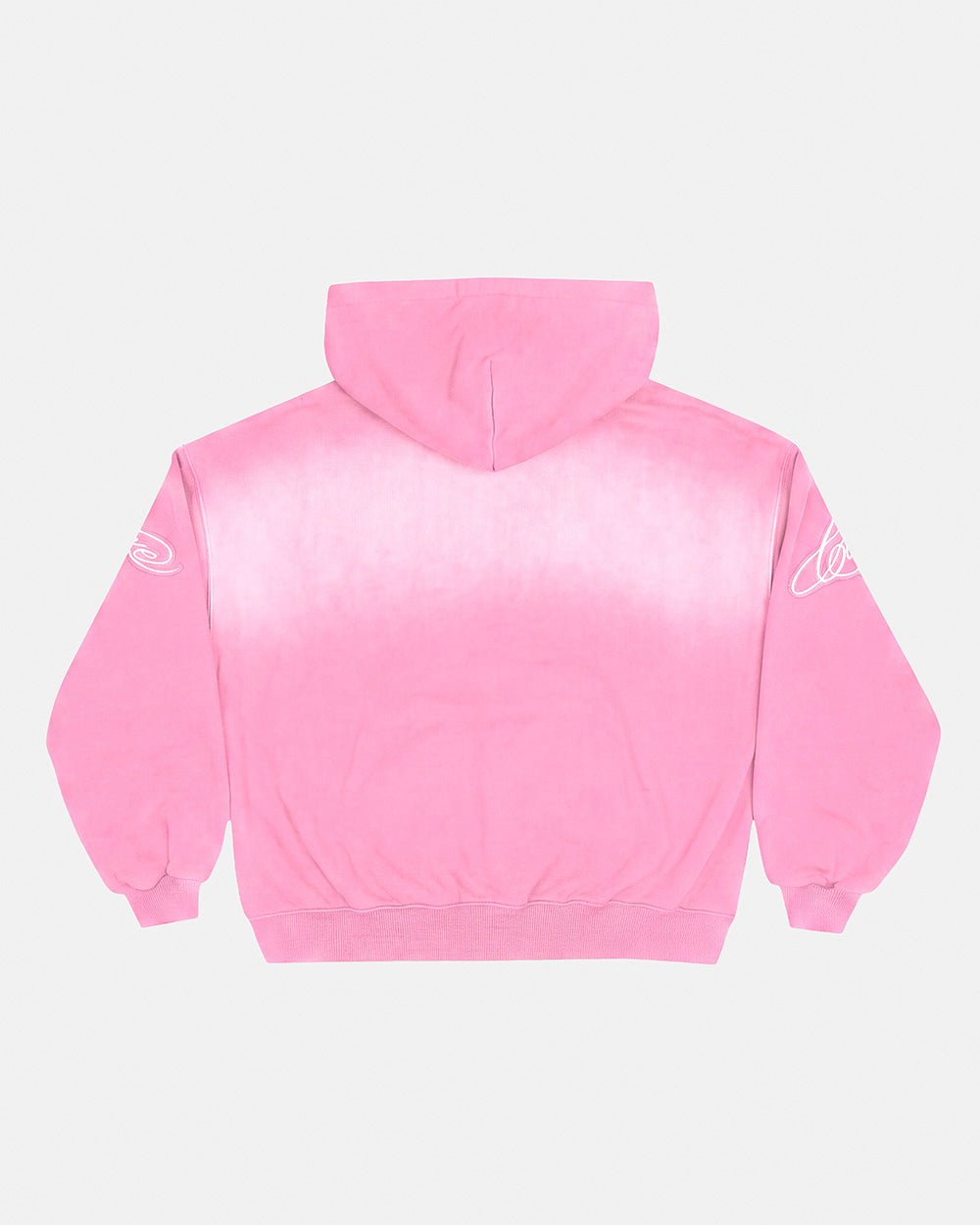 CROSSED DISTRESS HOODIE PINK - Cold Culture