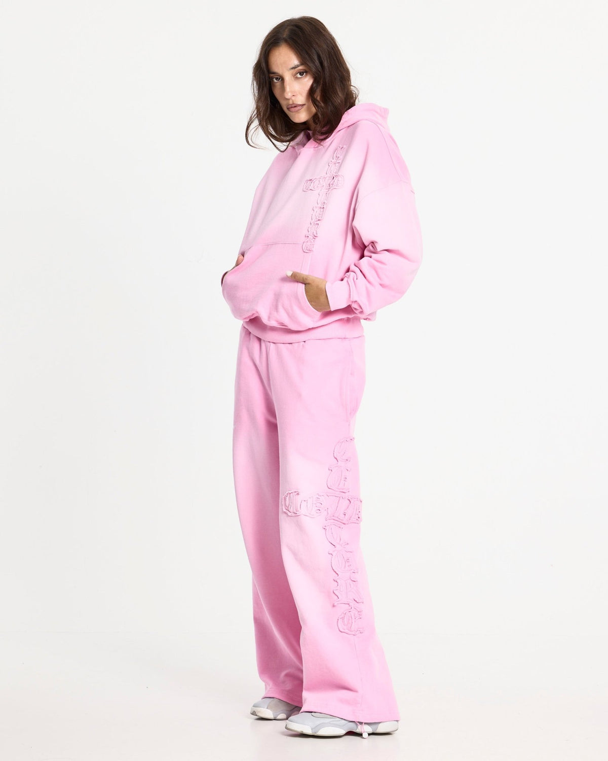 CROSSED HOODIE PINK - Cold Culture