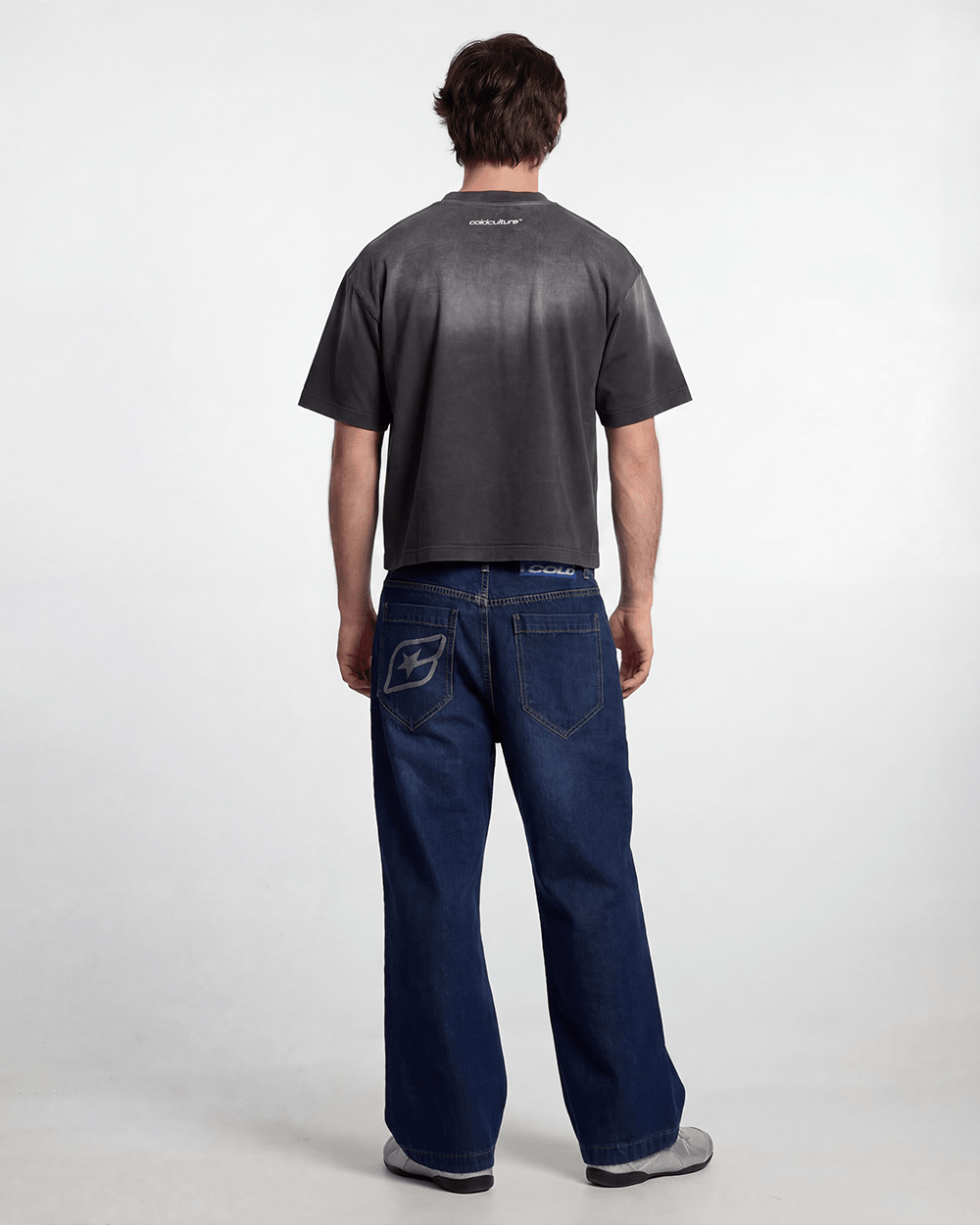 CROSSED SCRIPT TEE BLACK - Cold Culture