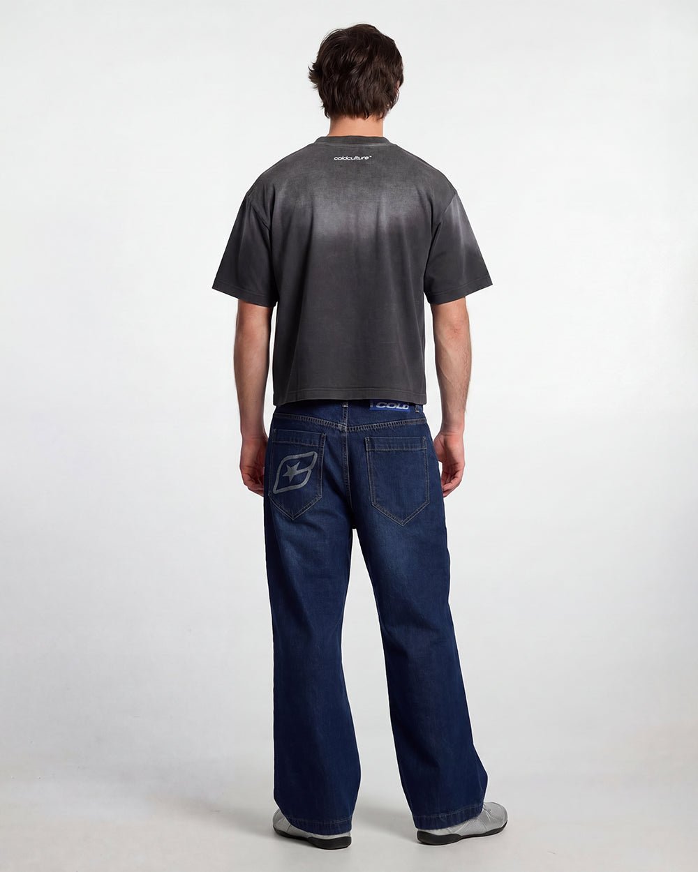 CROSSED SCRIPT TEE BLACK - Cold Culture